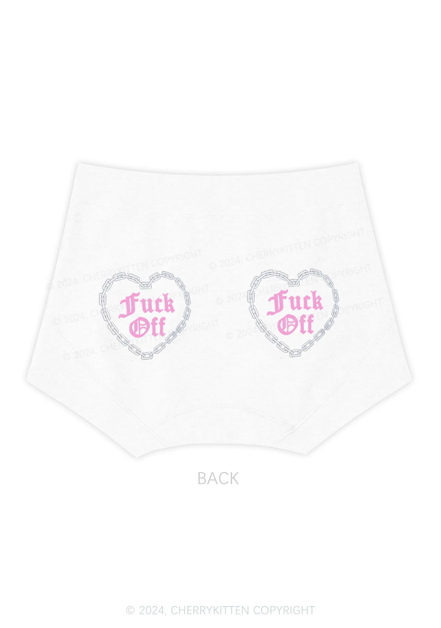 Fxxk Off Y2K Mid Rise Waist Boyshort Cherrykitten - Image 5