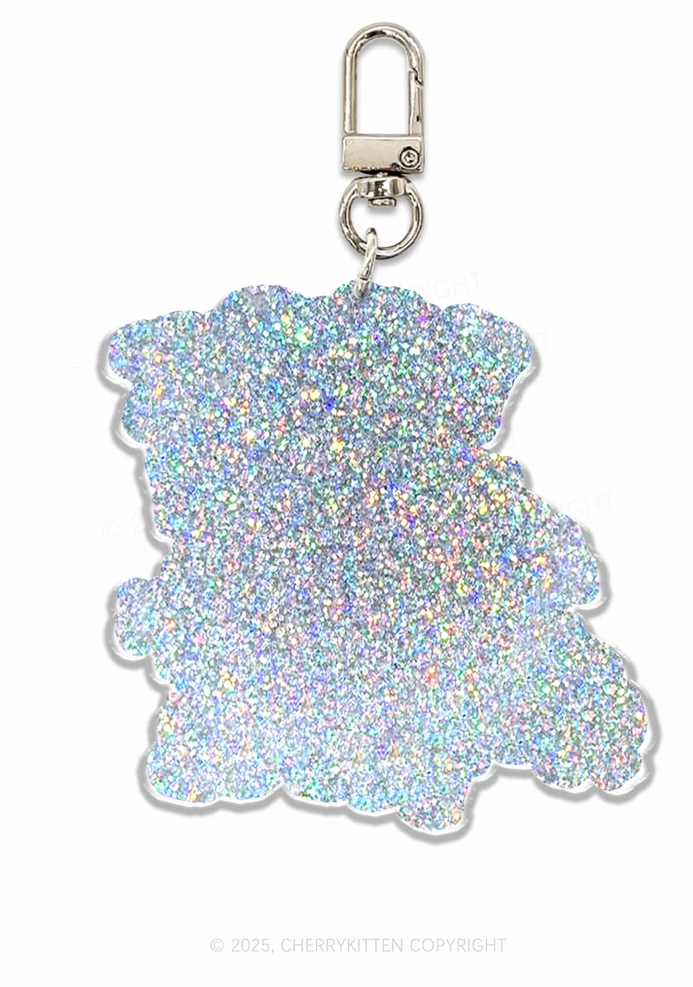 Fxxk The Police Bunny 1Pc Y2K Glitter Keychain Cherrykitten - Image 2