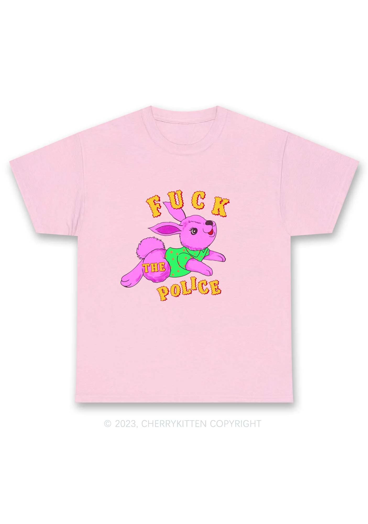 Fxxk The Police Bunny Y2K Chunky Shirt Cherrykitten - Image 6