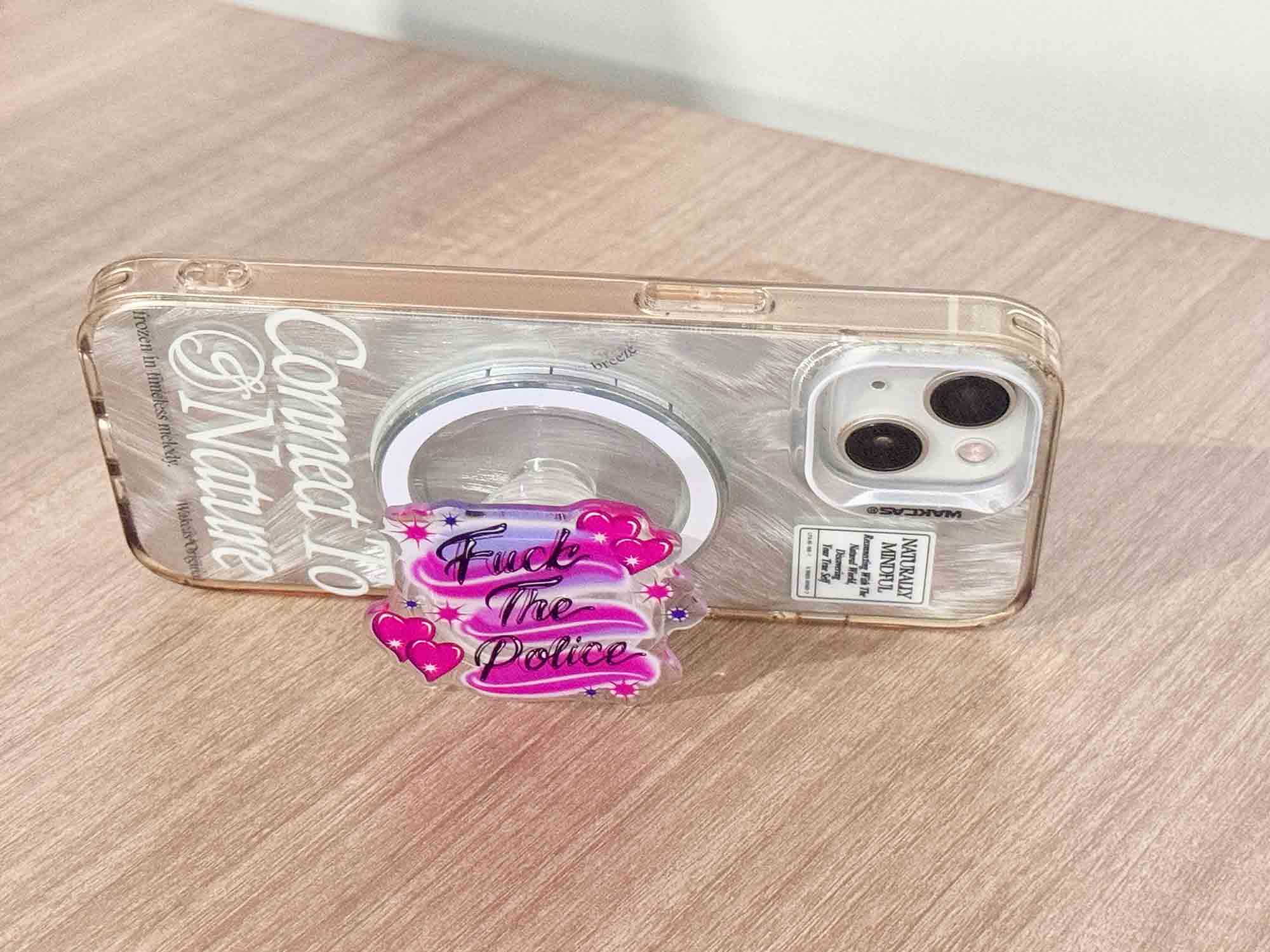 Fxxk The Police Y2K Magnetic Phone Grip Holder Cherrykitten - Image 2