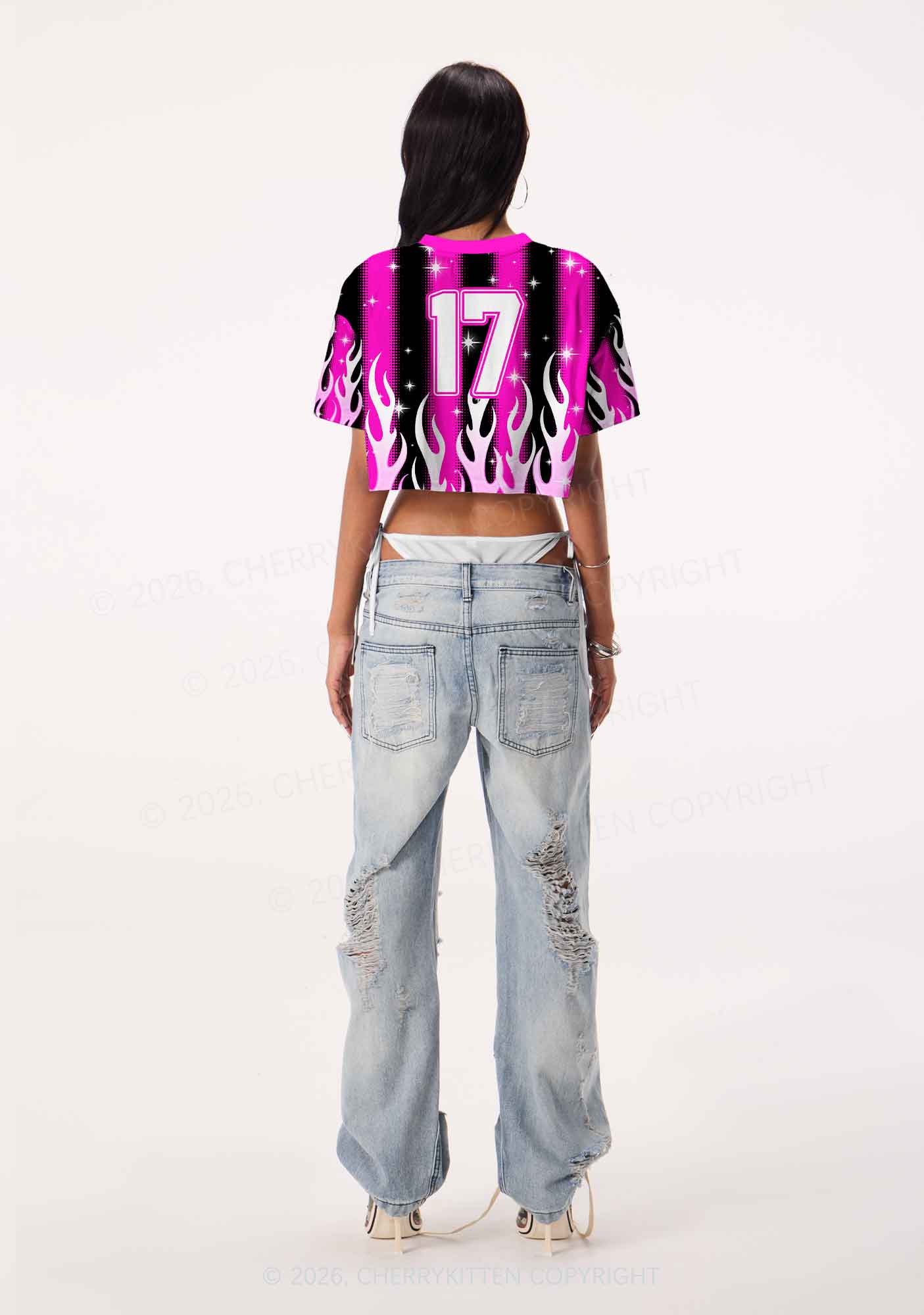 Gangsta Rap Made Me Do It Y2K Crop Sport Jersey Shirts Cherrykitten - Image 3