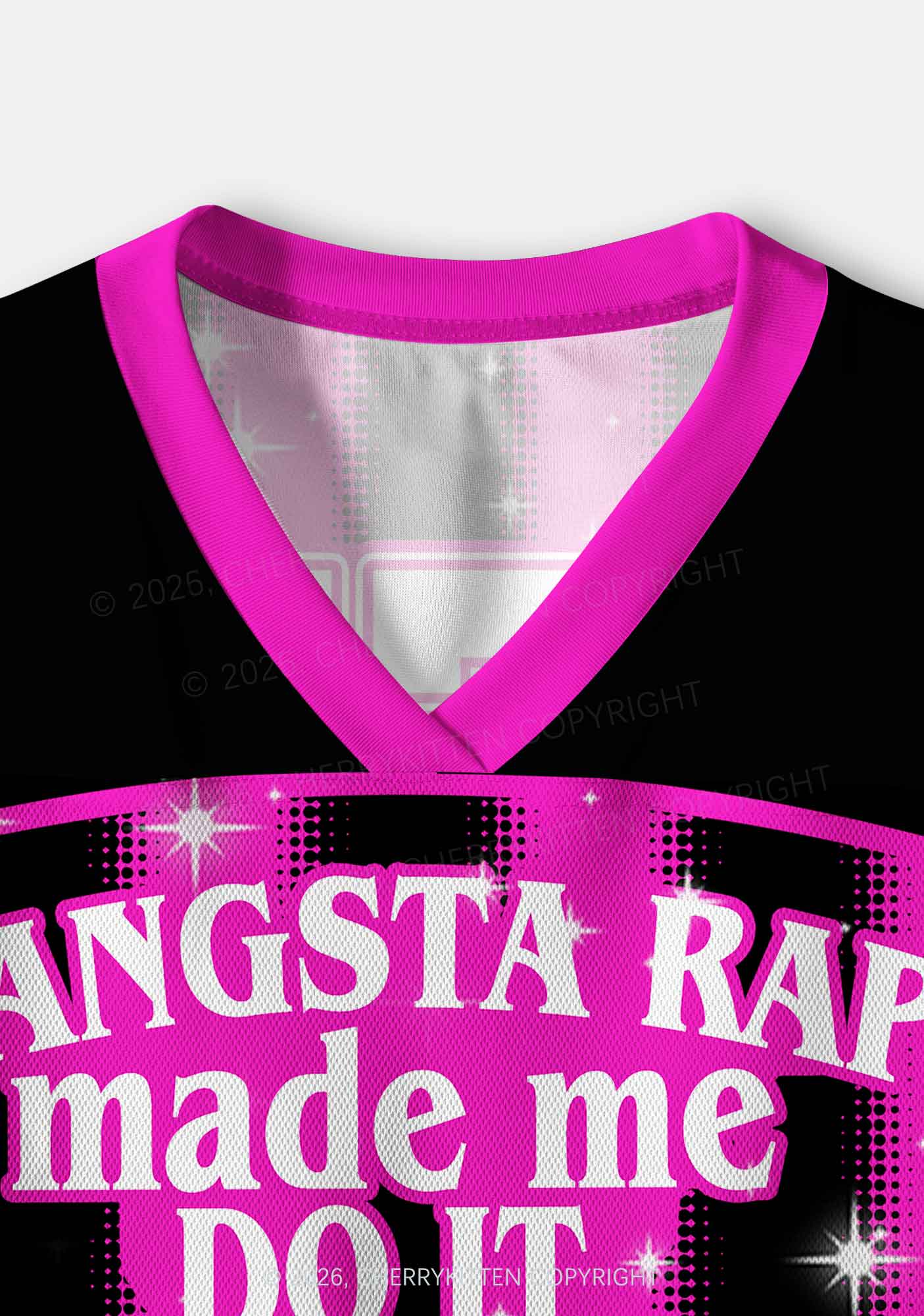 Gangsta Rap Made Me Do It Y2K Crop Sport Jersey Shirts Cherrykitten - Image 8