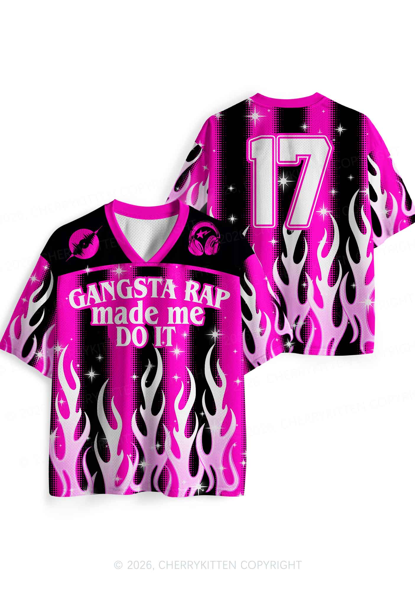 Gangsta Rap Made Me Do It Y2K Sport Jersey Shirts Cherrykitten - Image 5