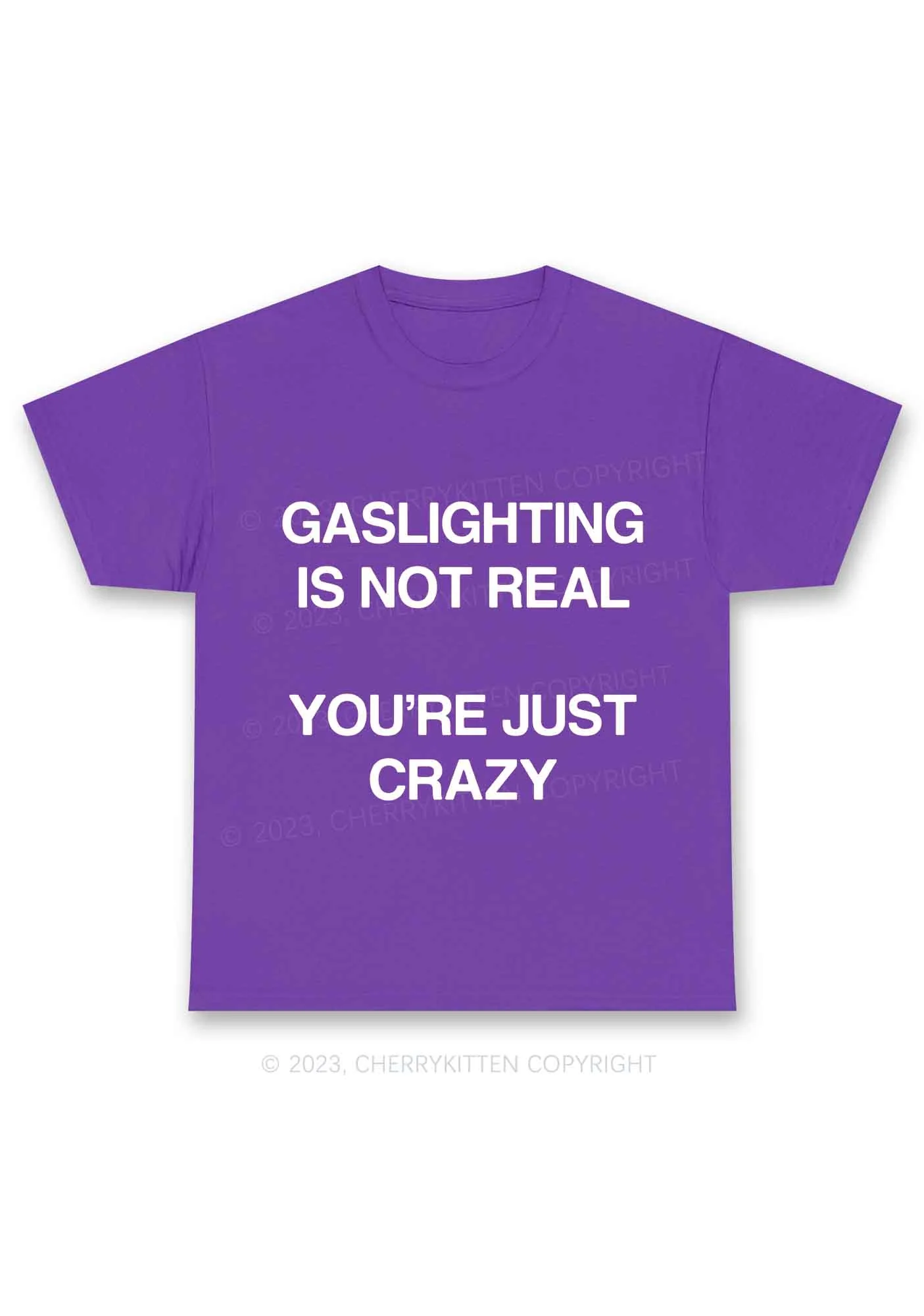 Gaslighting Not Real Y2K Chunky Shirt Cherrykitten - Image 4