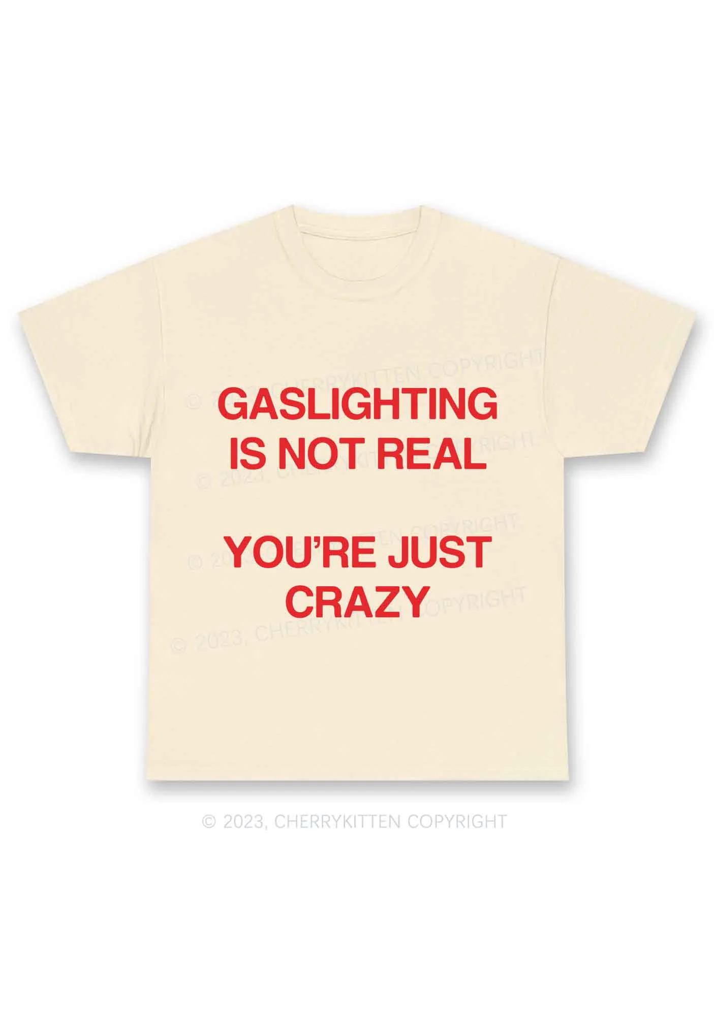 Gaslighting Not Real Y2K Chunky Shirt Cherrykitten - Image 5