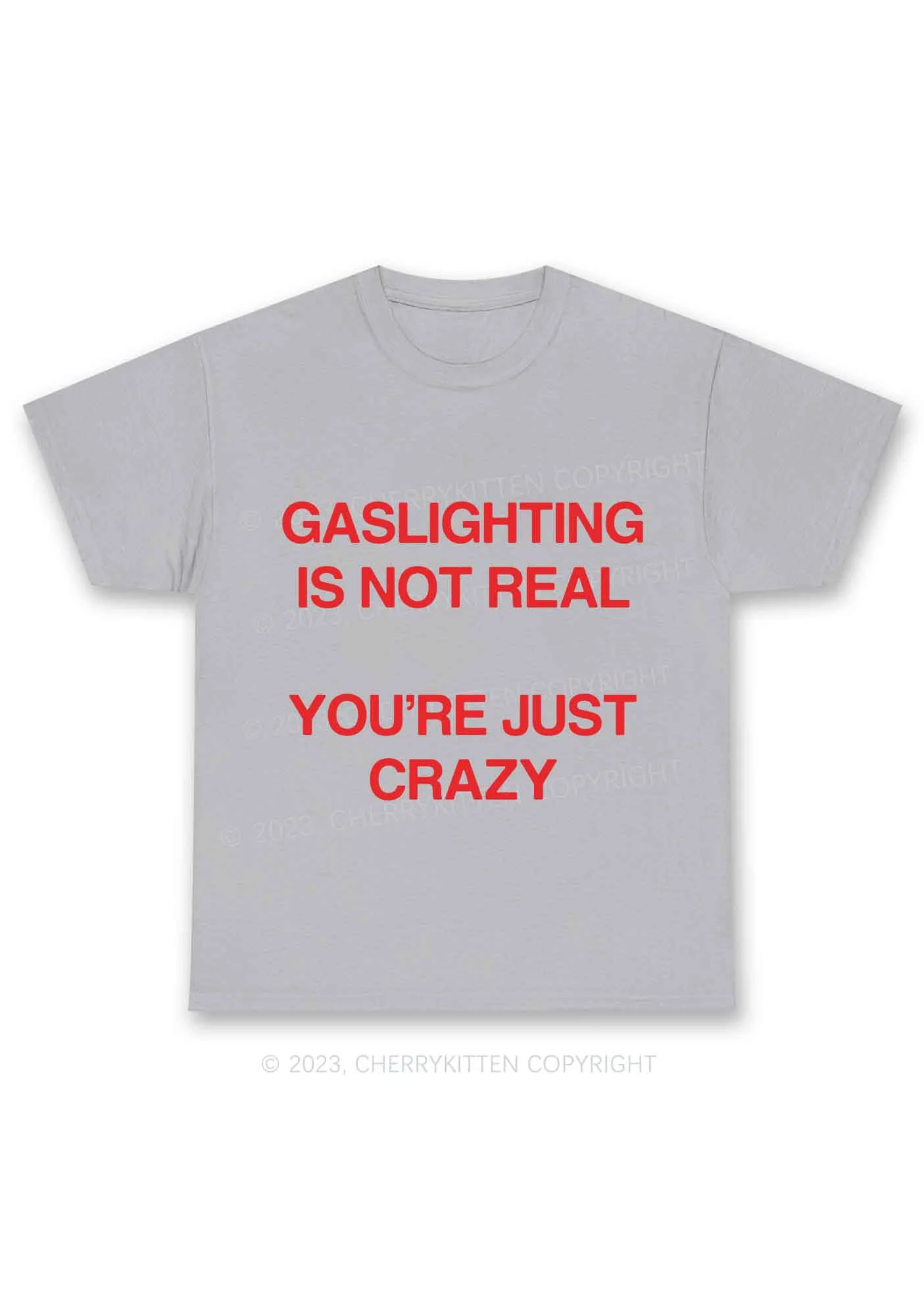 Gaslighting Not Real Y2K Chunky Shirt Cherrykitten - Image 7
