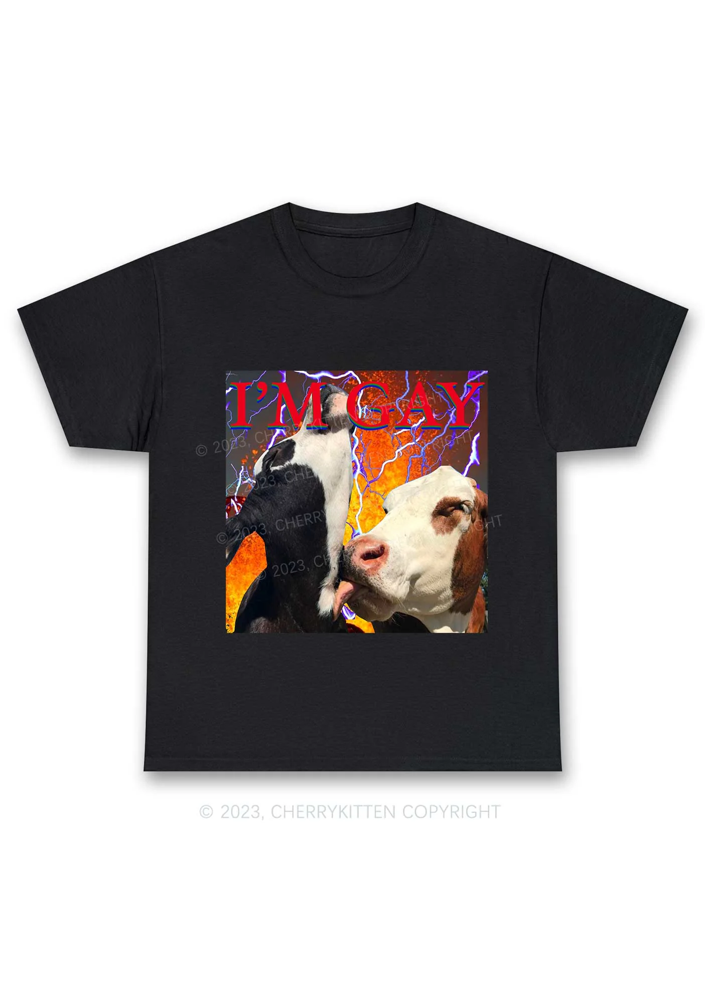 Gay Cow Play Y2K Chunky Shirt Cherrykitten - Image 3