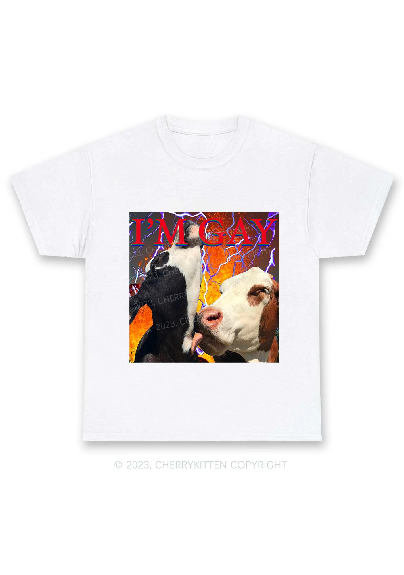 Gay Cow Play Y2K Chunky Shirt Cherrykitten - Image 4