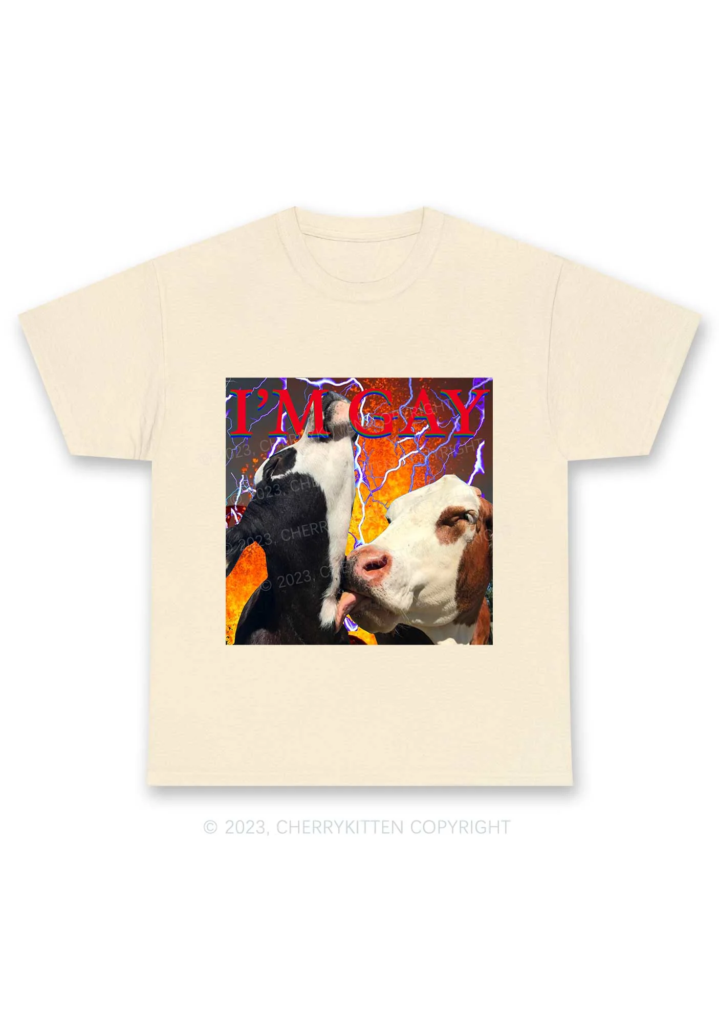 Gay Cow Play Y2K Chunky Shirt Cherrykitten - Image 5