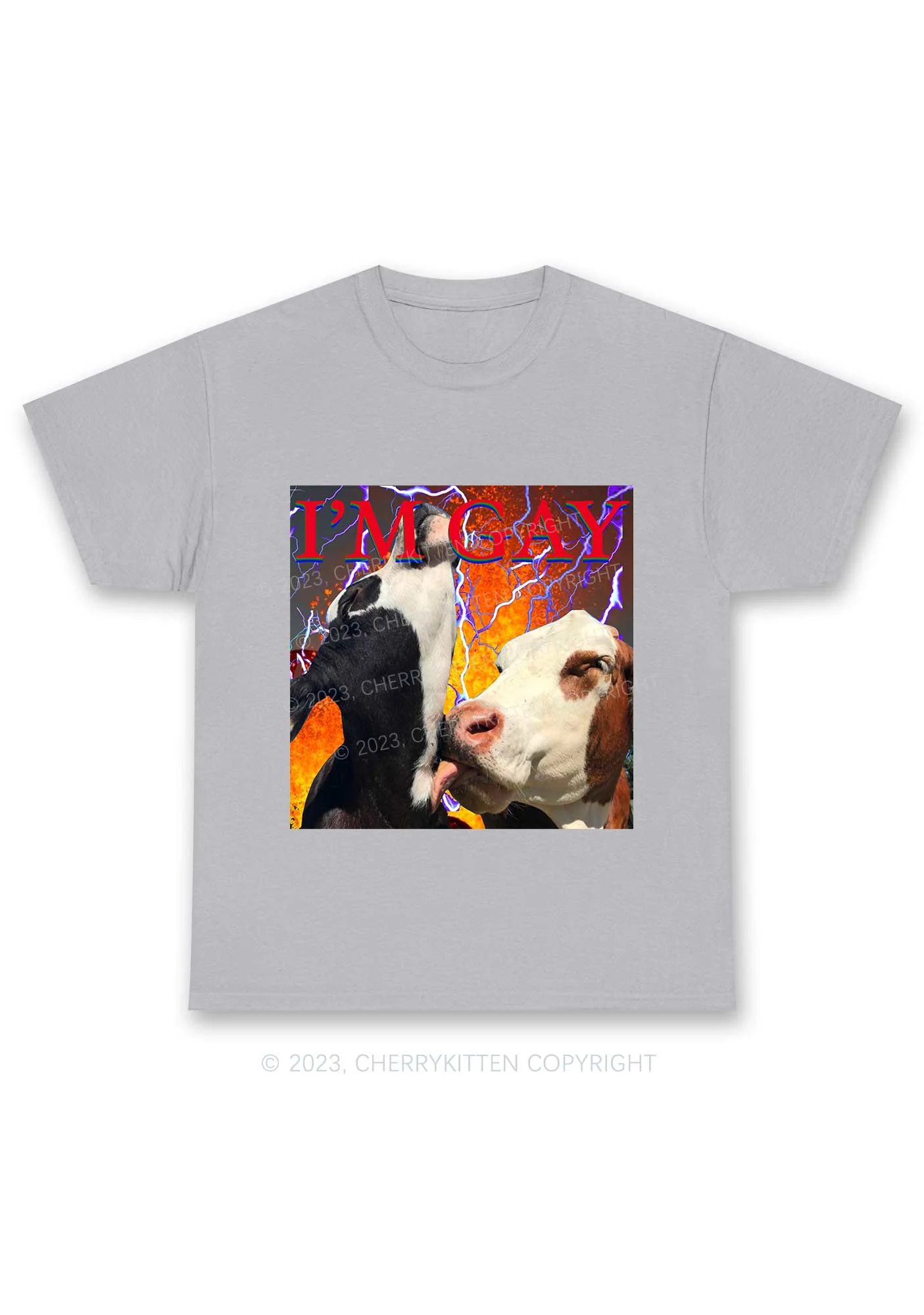 Gay Cow Play Y2K Chunky Shirt Cherrykitten - Image 7