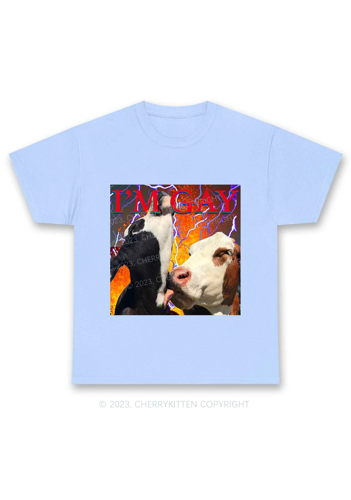 Gay Cow Play Y2K Chunky Shirt Cherrykitten - Image 8