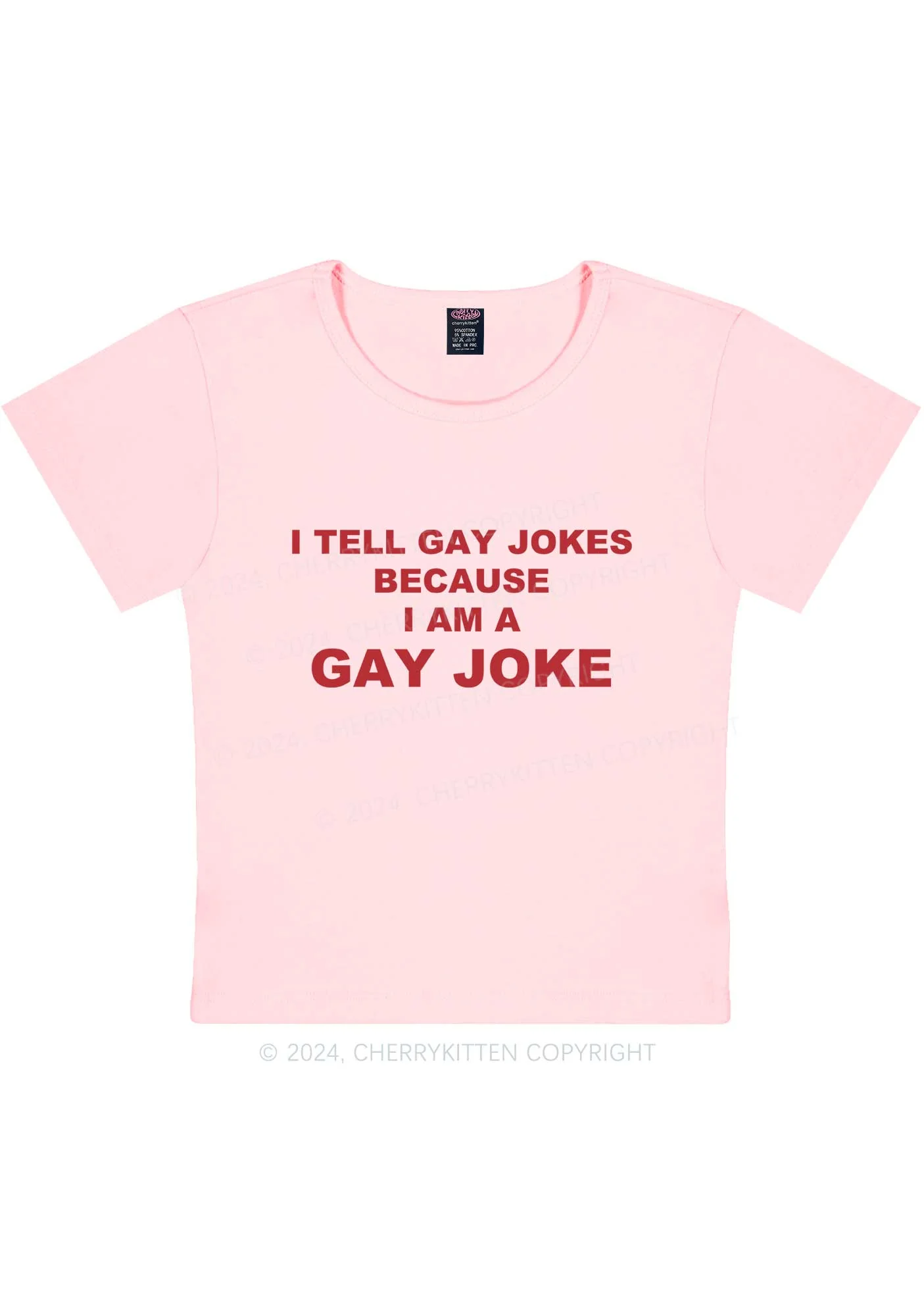 Gay Joke Y2K Baby Tee Cherrykitten - Image 10