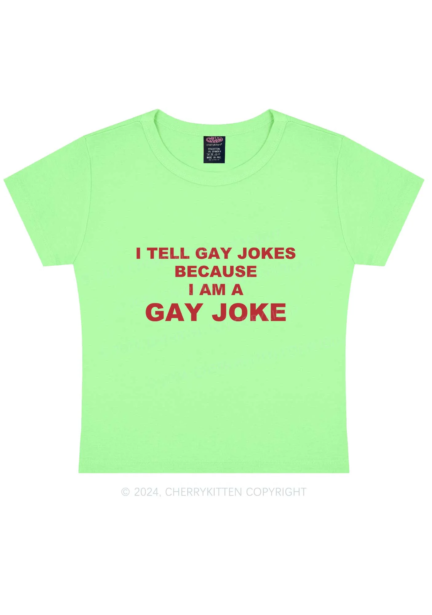 Gay Joke Y2K Baby Tee Cherrykitten - Image 11