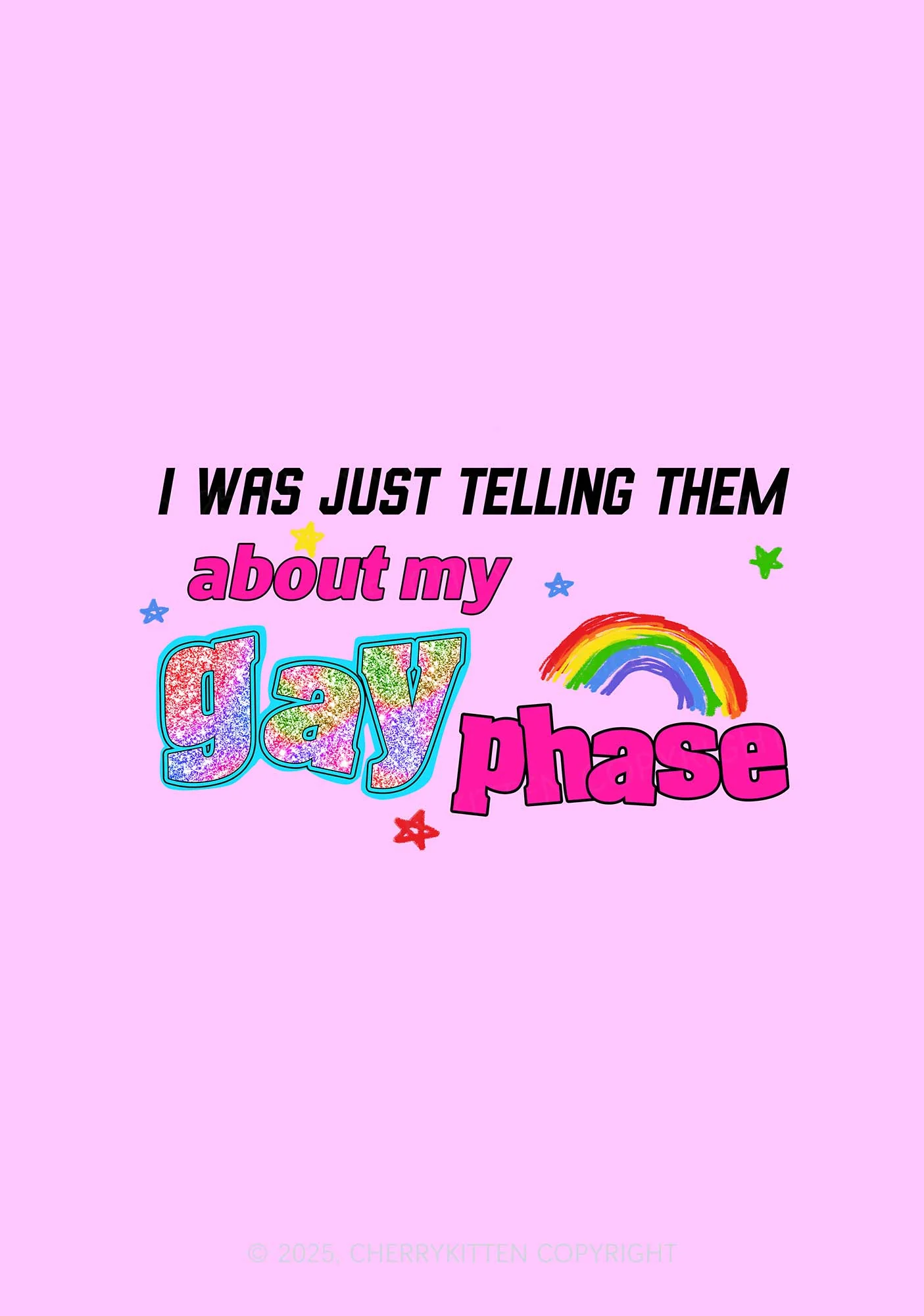 Gay Phase Pride 1Pc Y2K Pin Badge Cherrykitten - Image 2