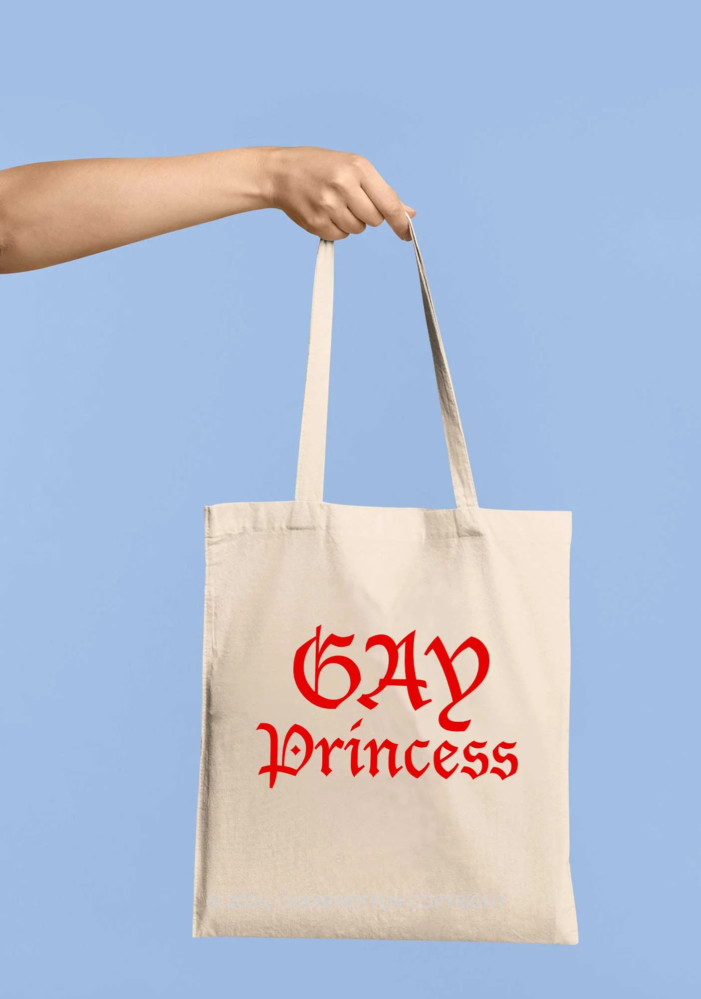 Gay Princess Pride Y2K Canvas Tote Bag Cherrykitten - Image 2