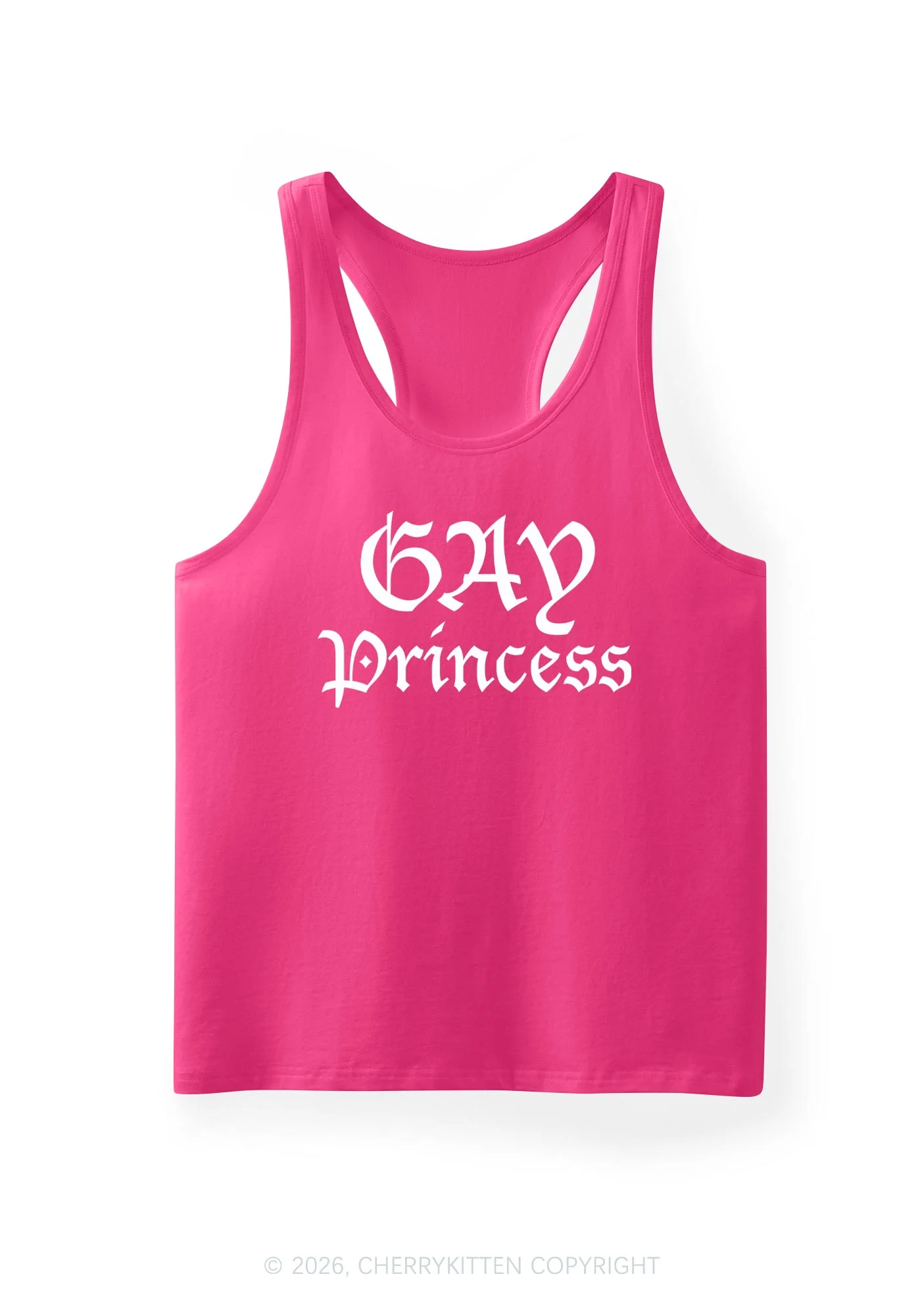 Gay Princess Pride Y2K Men Racerback Tank Top Cherrykitten - Image 3
