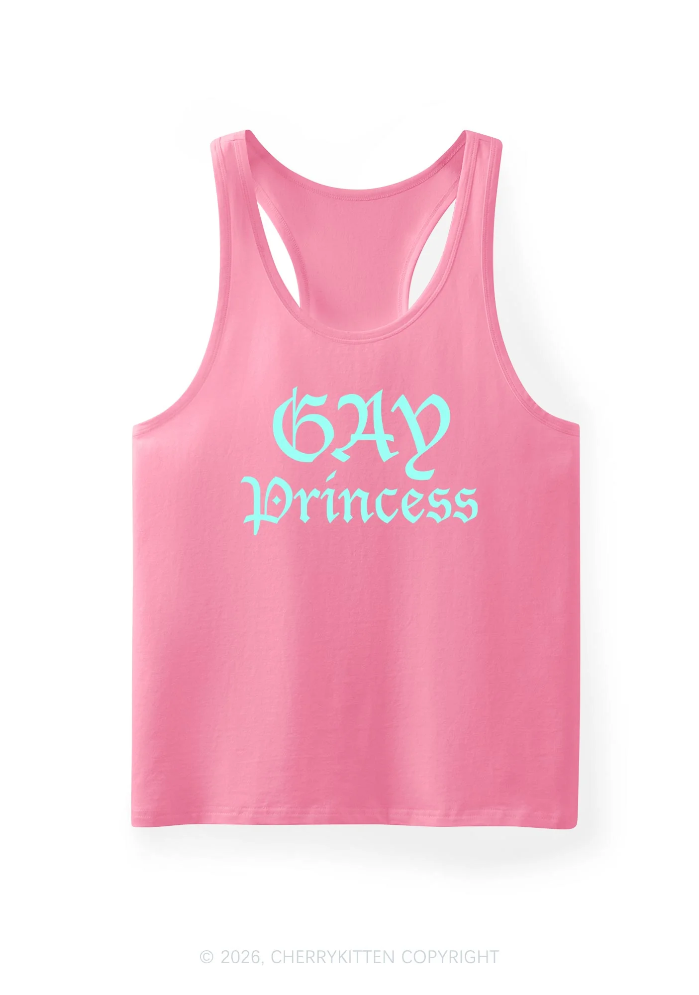 Gay Princess Pride Y2K Men Racerback Tank Top Cherrykitten - Image 7