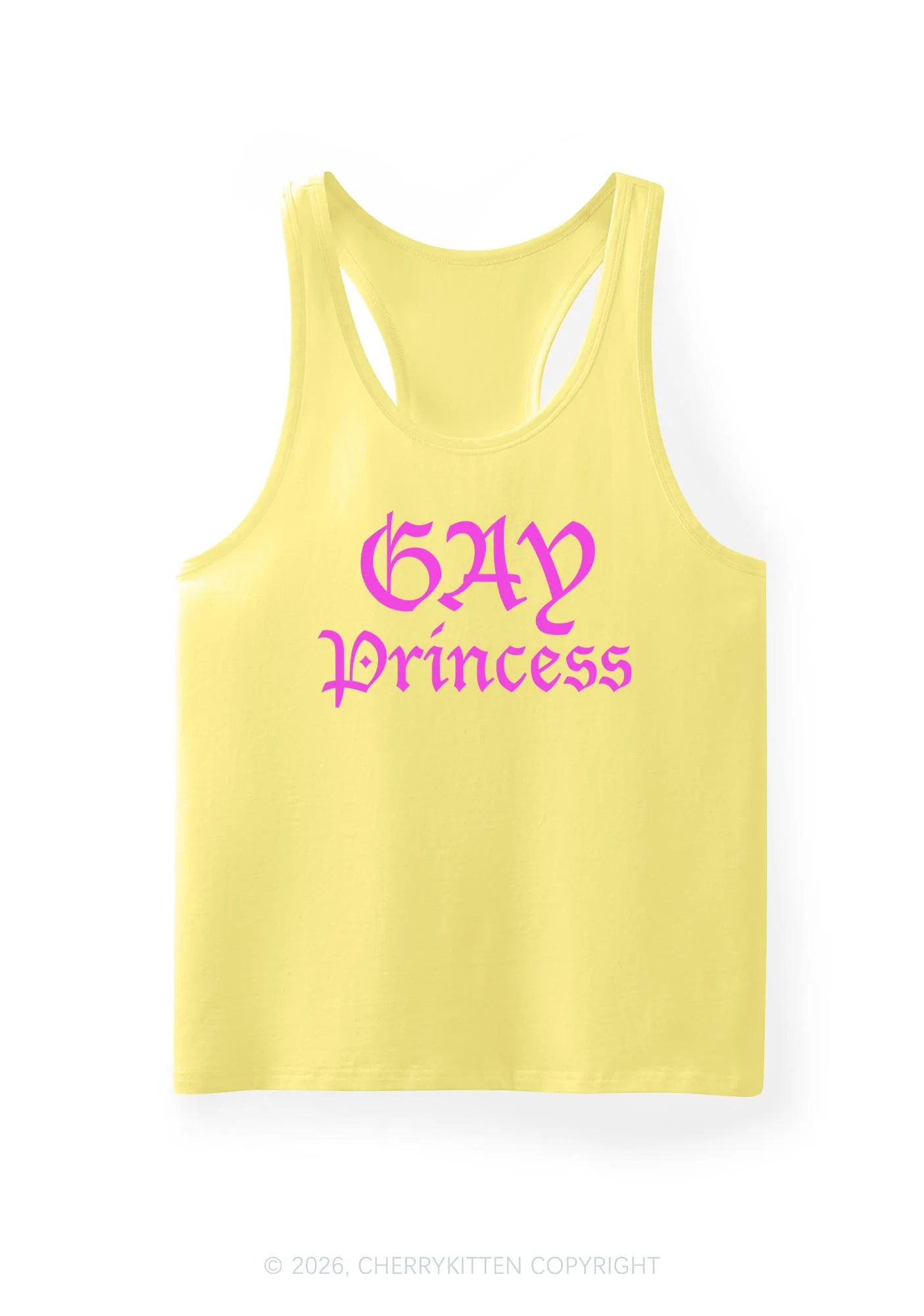 Gay Princess Pride Y2K Men Racerback Tank Top Cherrykitten - Image 9
