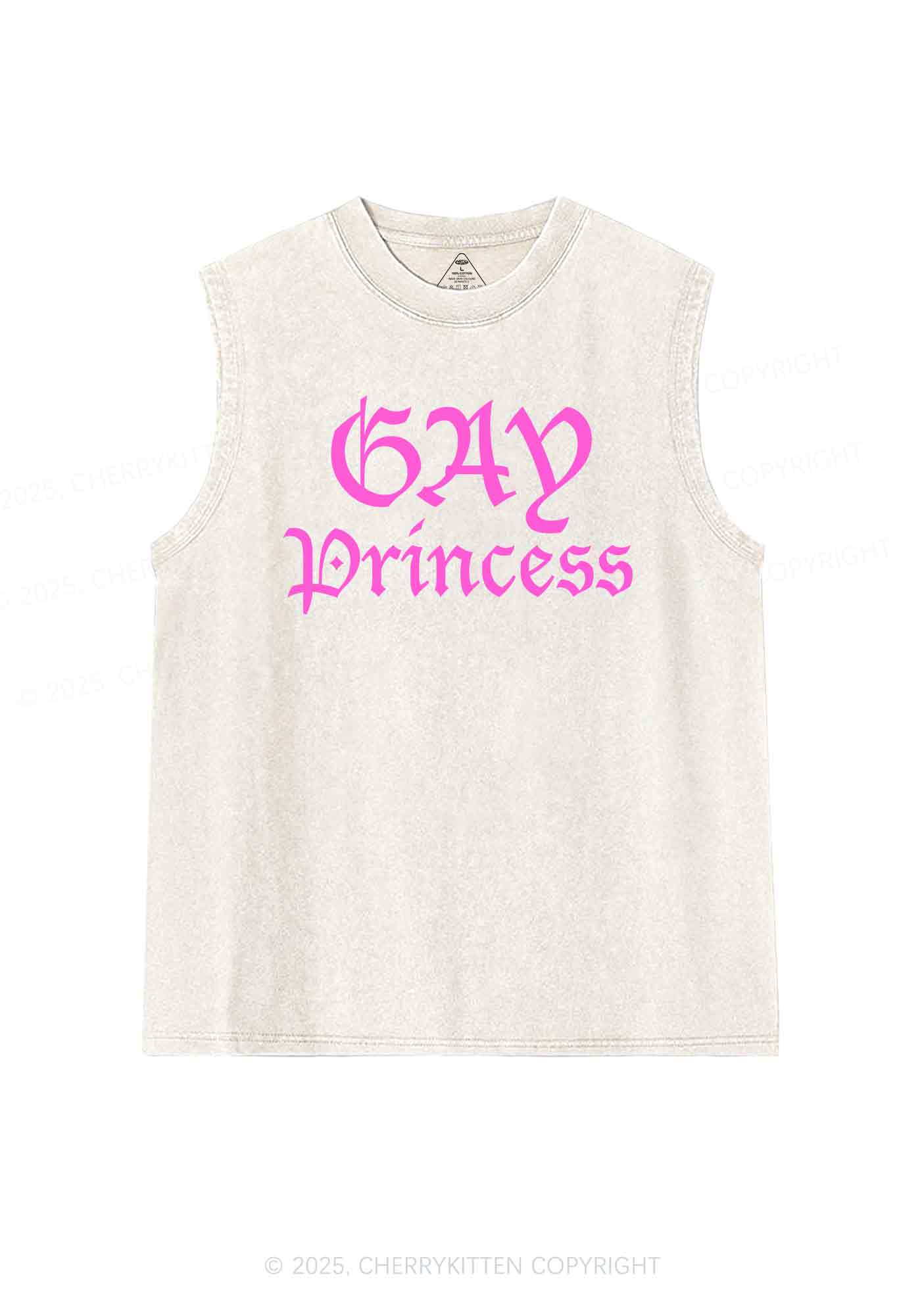 Gay Princess Y2K Washed Tank Cherrykitten - Image 4