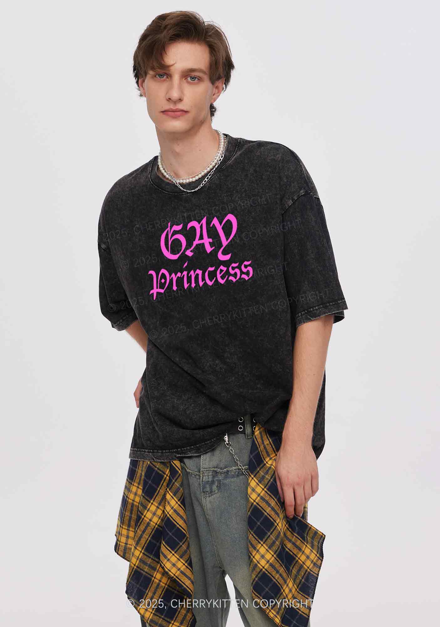 Gay Princess Y2K Washed Tee Cherrykitten - Image 2
