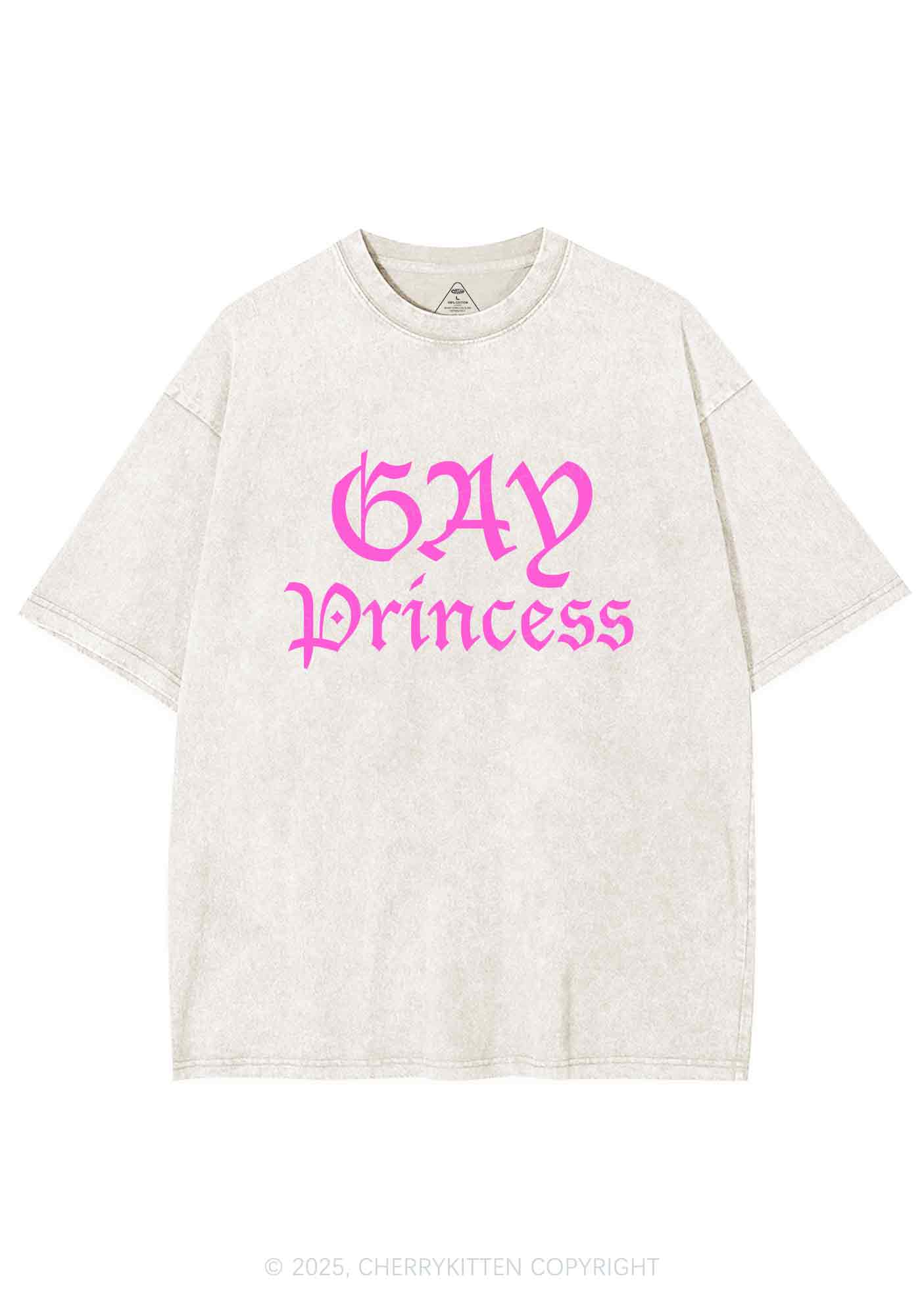 Gay Princess Y2K Washed Tee Cherrykitten - Image 4