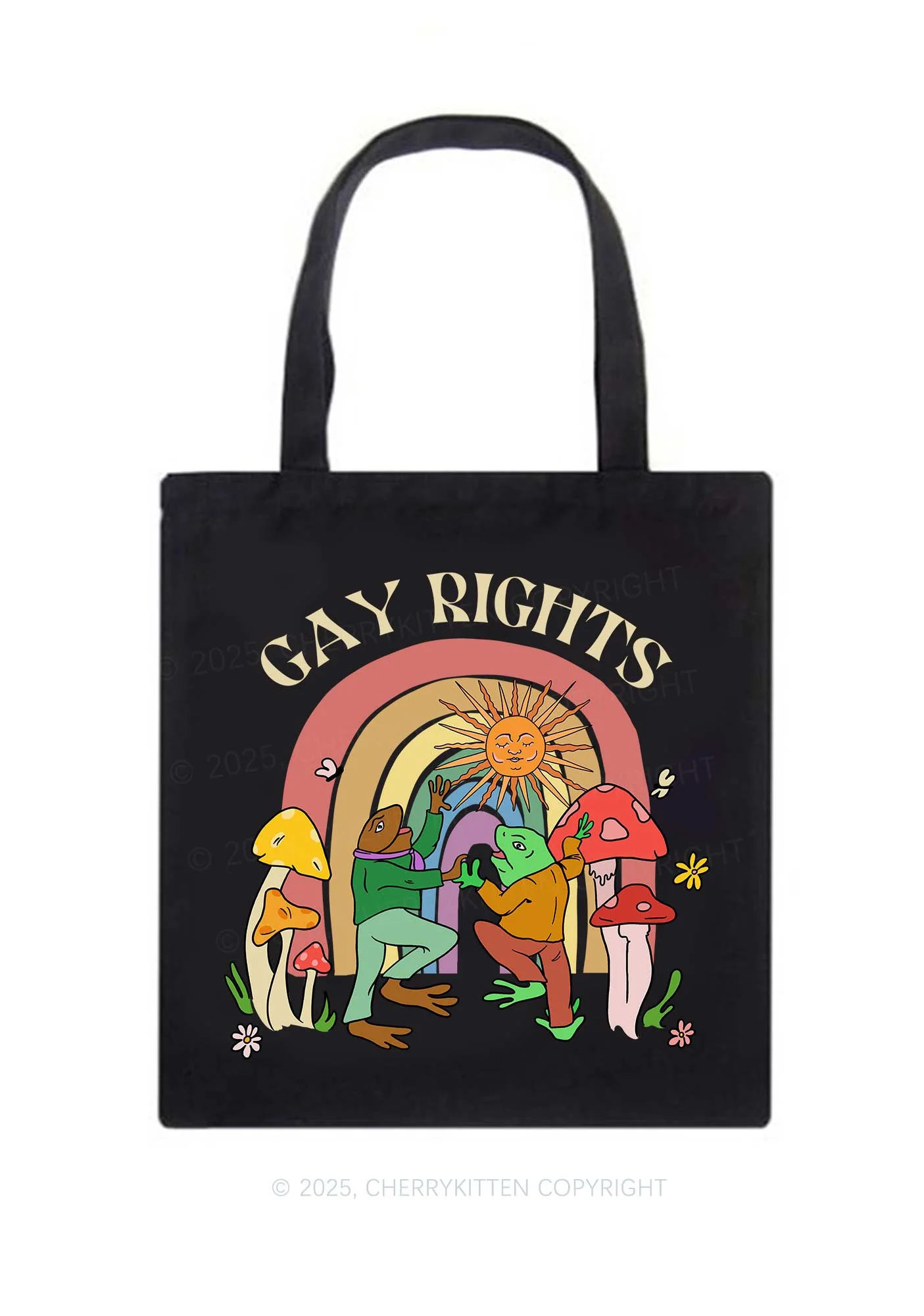 Gay Rights Pride Y2K Canvas Tote Bag Cherrykitten - Image 2