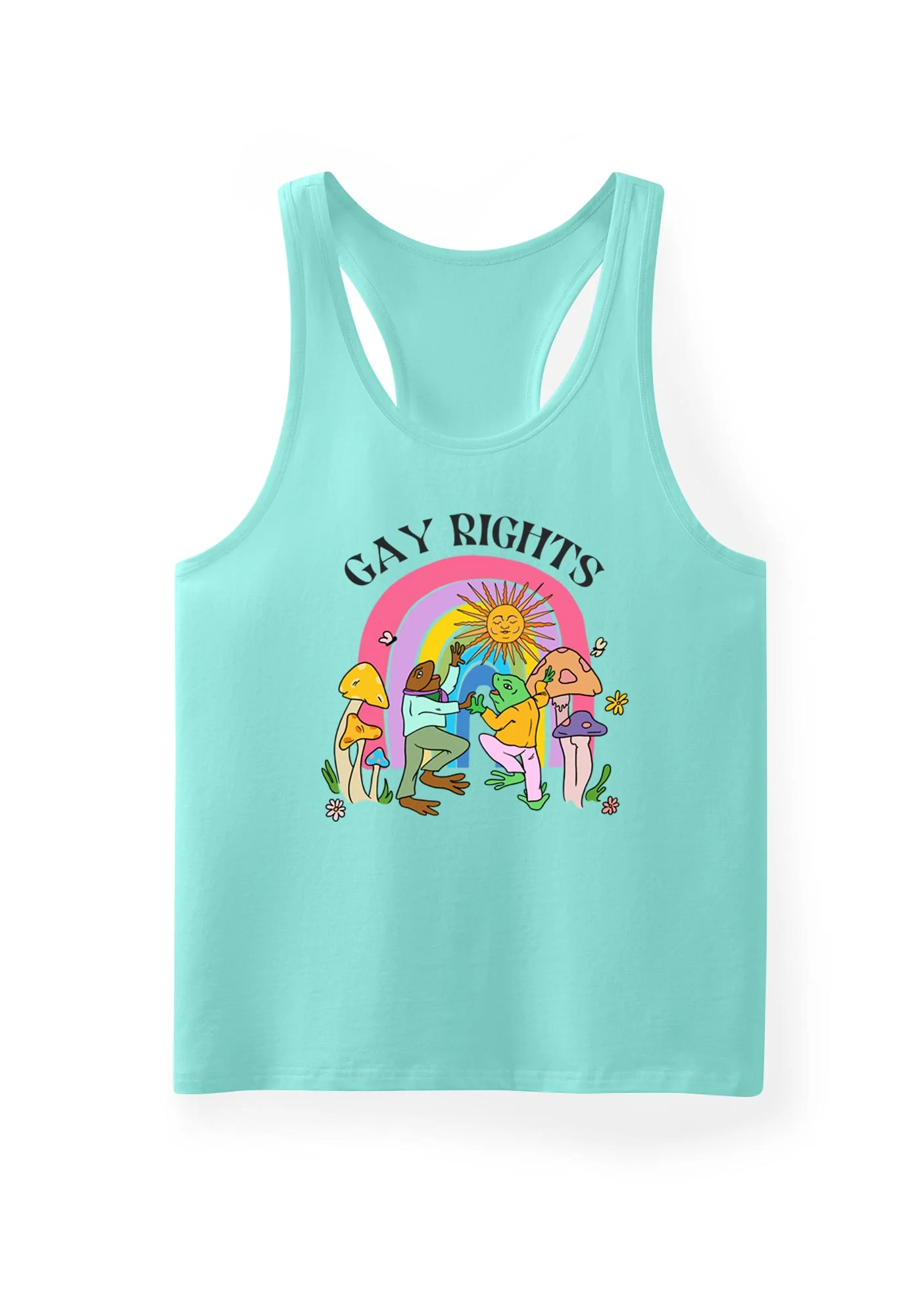 Gay Rights Pride Y2K Men Racerback Tank Top Cherrykitten - Image 10