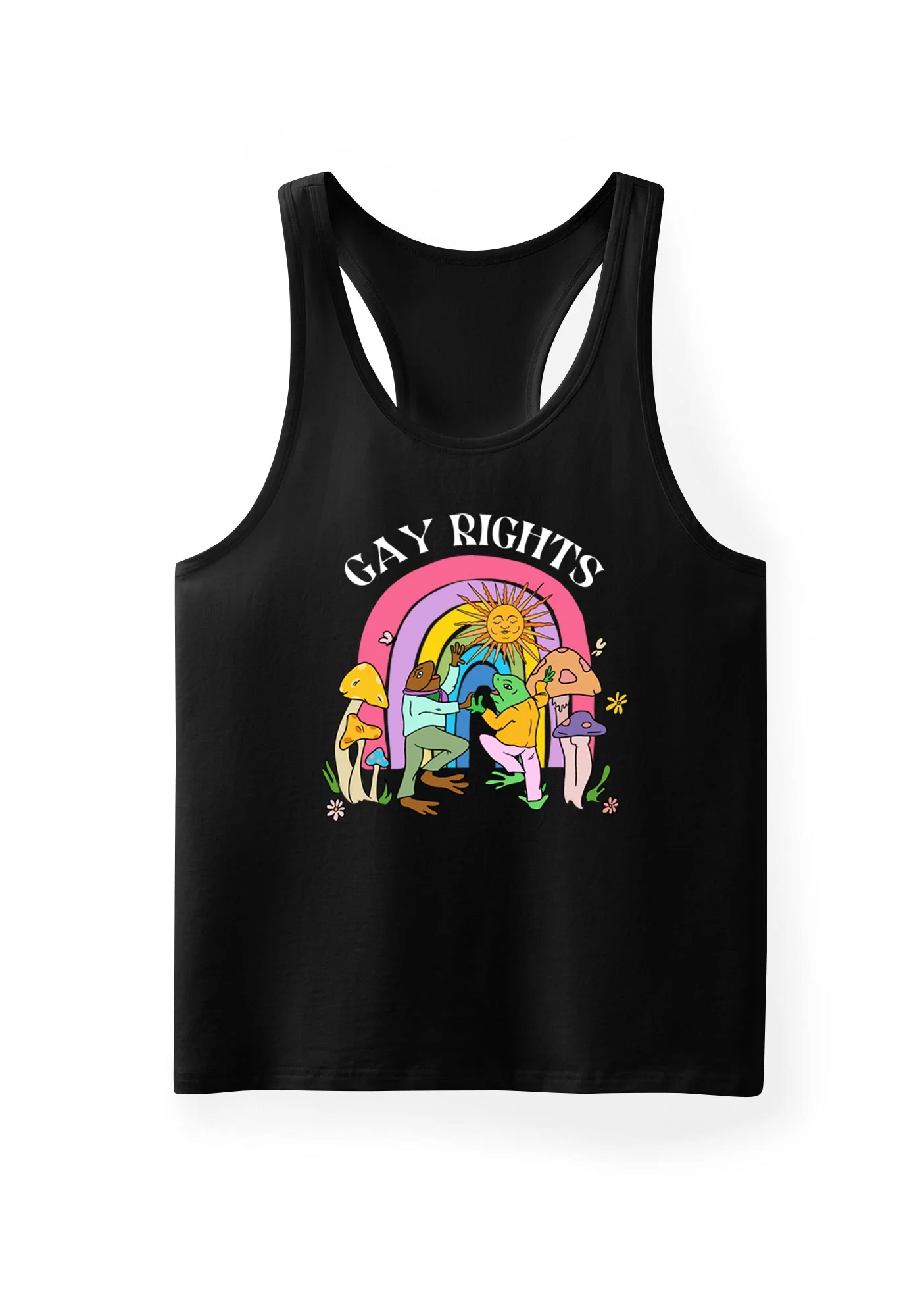 Gay Rights Pride Y2K Men Racerback Tank Top Cherrykitten - Image 3