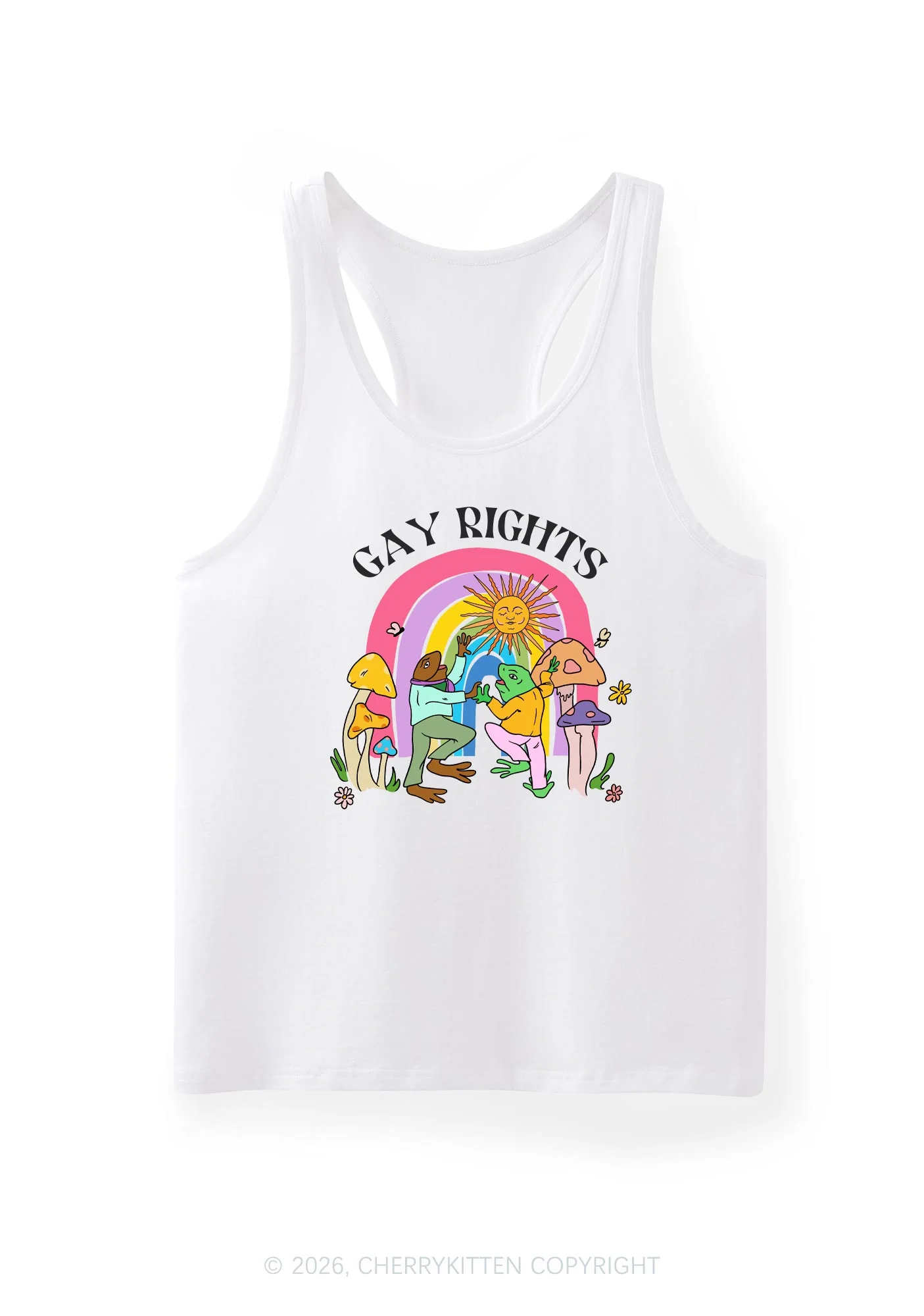 Gay Rights Pride Y2K Men Racerback Tank Top Cherrykitten - Image 4