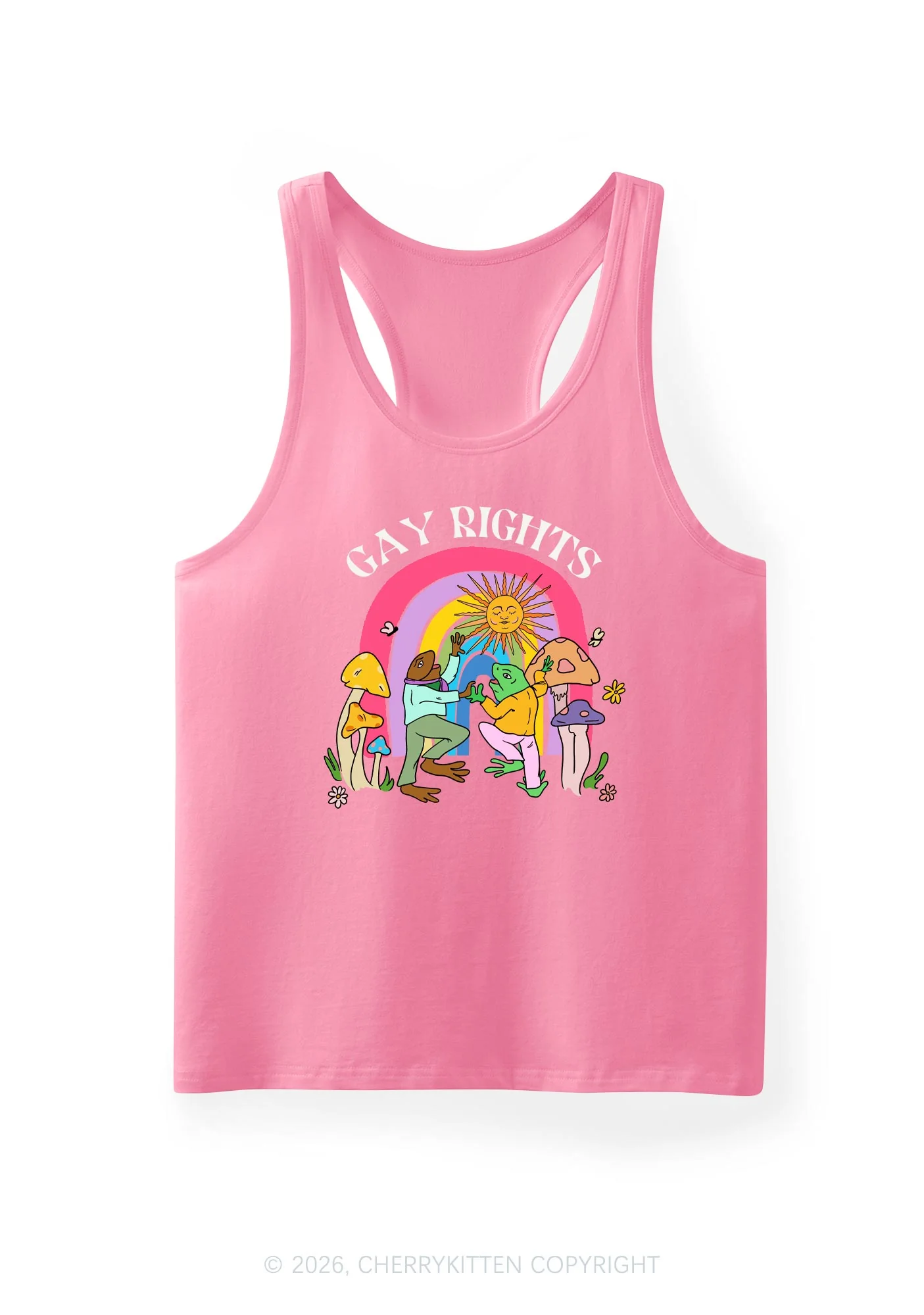 Gay Rights Pride Y2K Men Racerback Tank Top Cherrykitten - Image 5