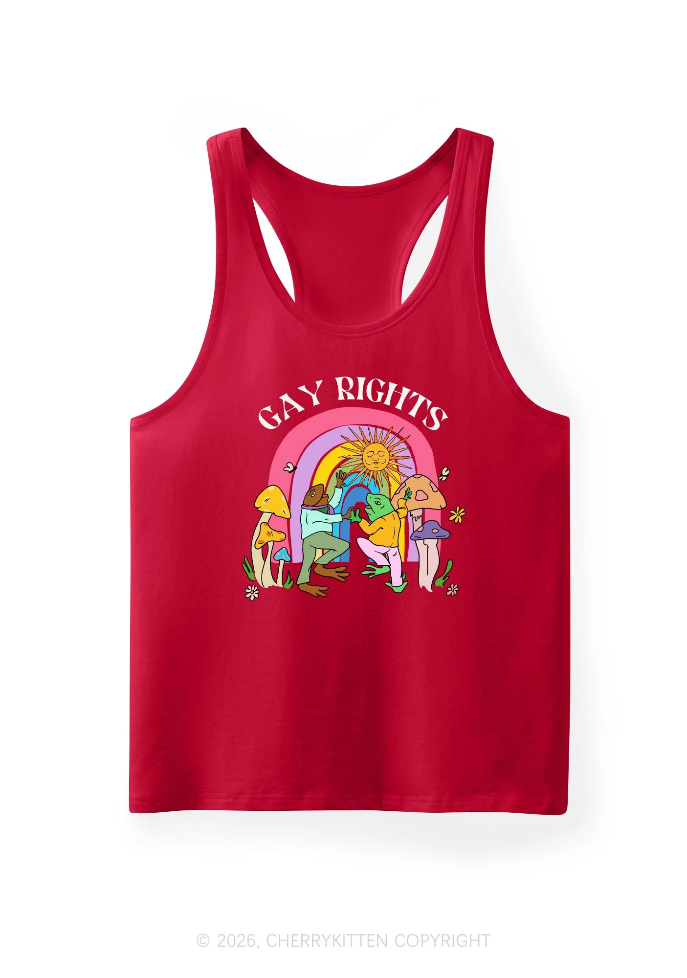 Gay Rights Pride Y2K Men Racerback Tank Top Cherrykitten - Image 8