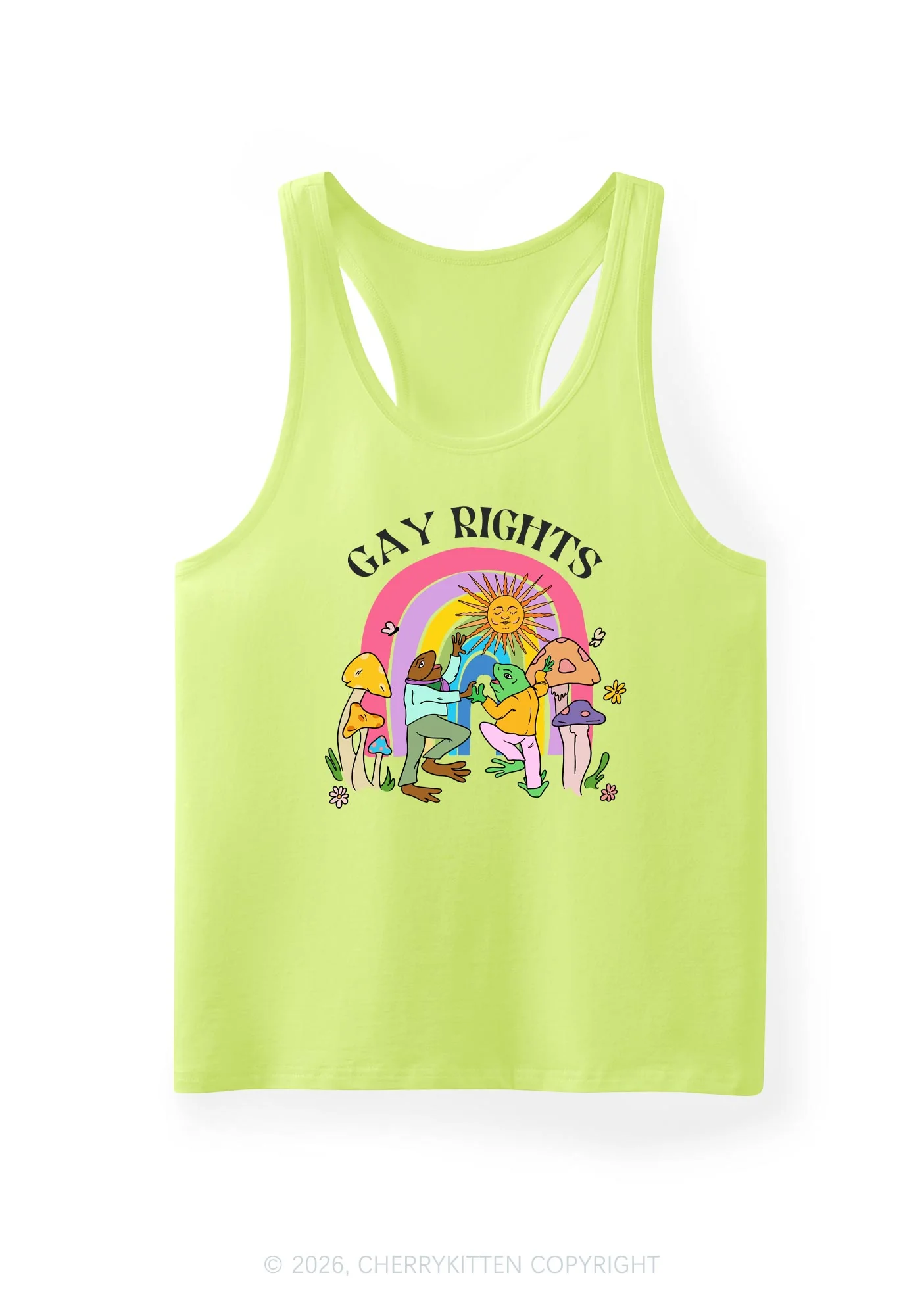 Gay Rights Pride Y2K Men Racerback Tank Top Cherrykitten - Image 9