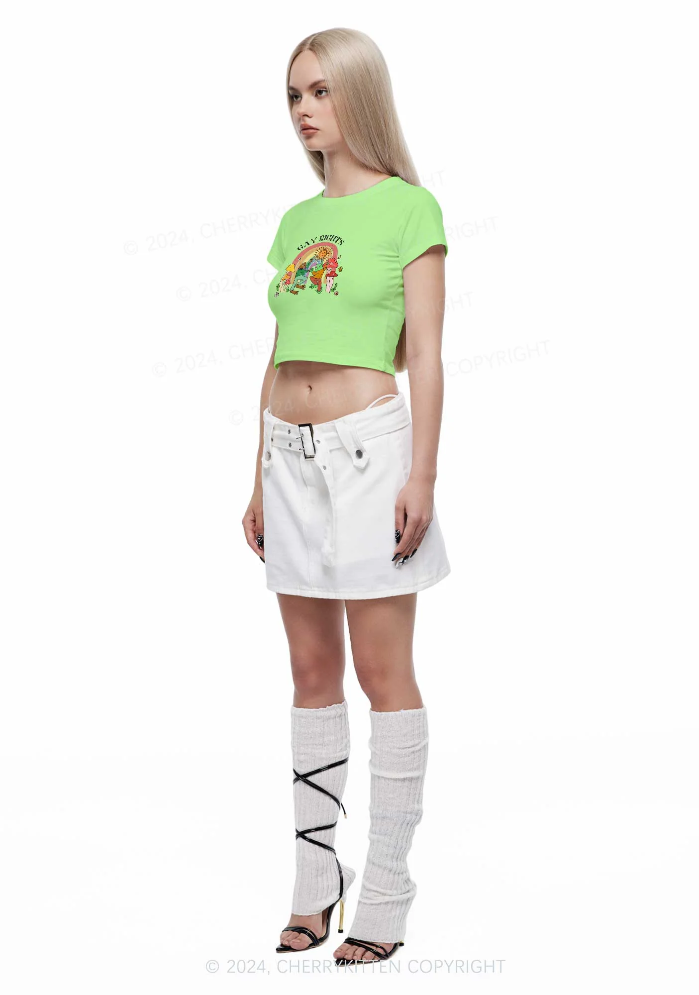Gay Rights Y2K Baby Tee Cherrykitten - Image 4