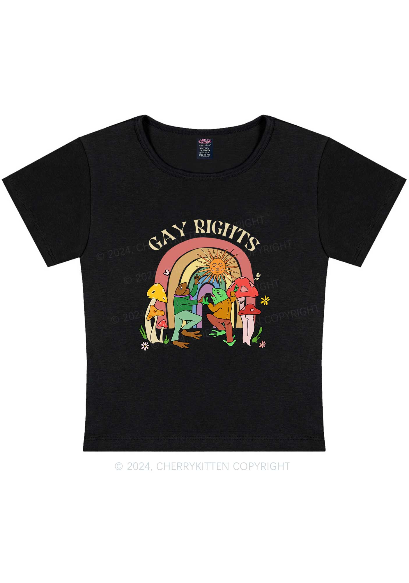 Gay Rights Y2K Baby Tee Cherrykitten - Image 5