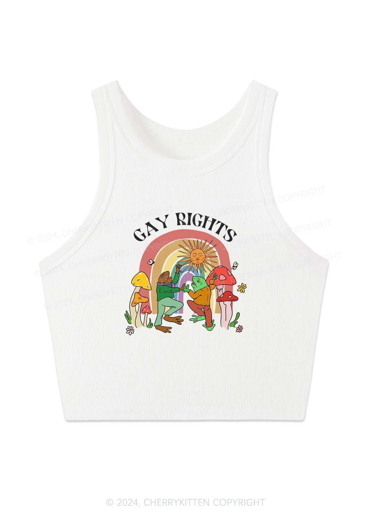 Gay Rights Y2K Crop Tank Top Cherrykitten - Image 2