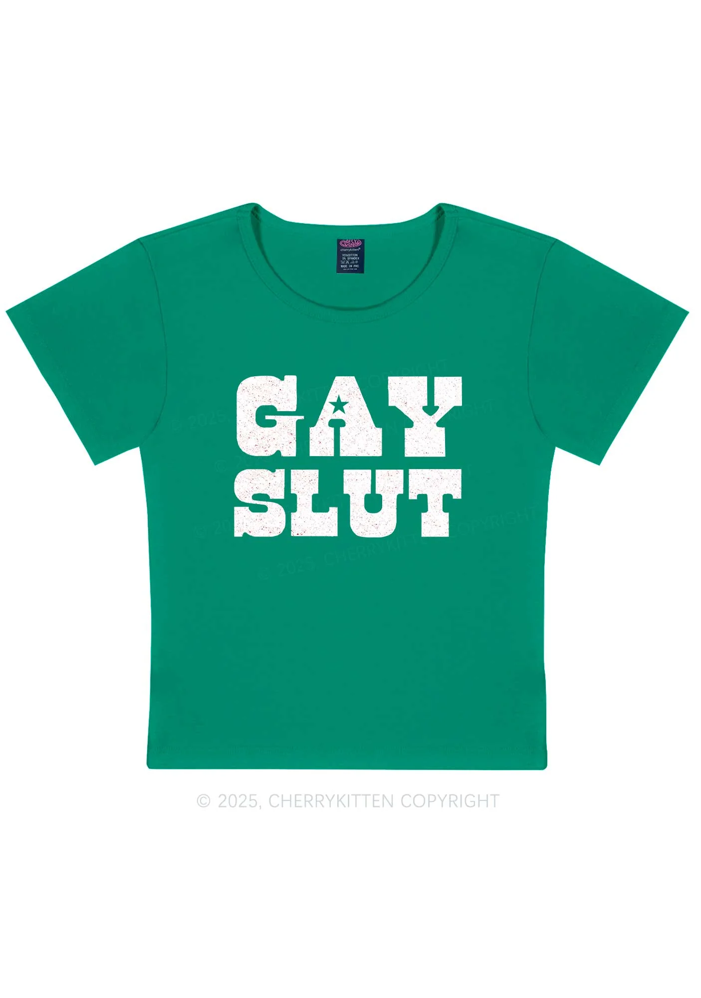Gay Slxt Pride Y2K Baby Tee Cherrykitten - Image 11