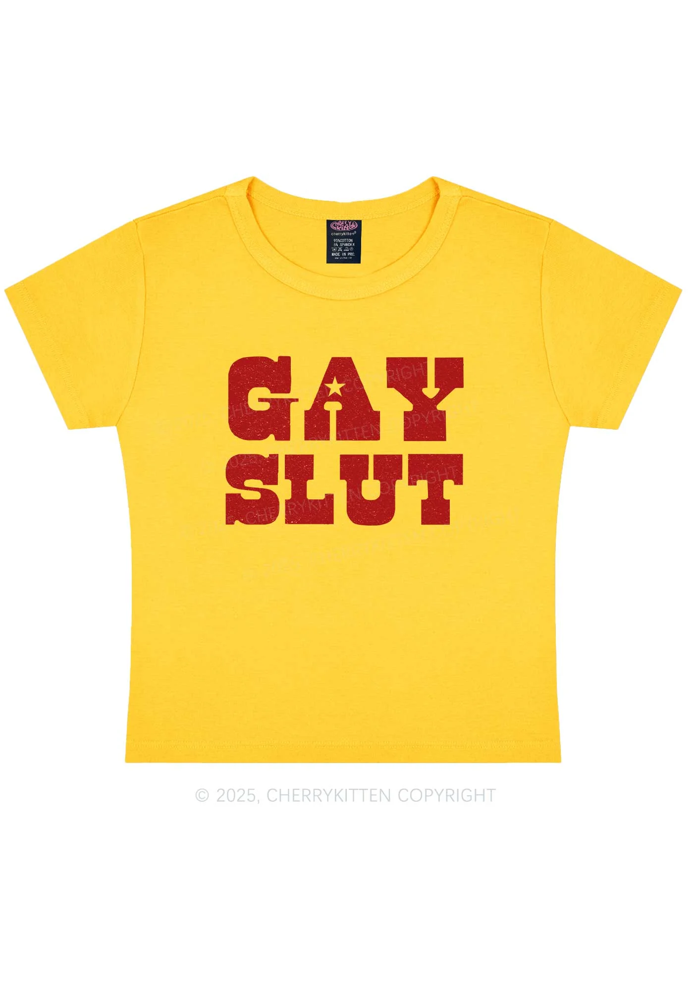 Gay Slxt Pride Y2K Baby Tee Cherrykitten - Image 5