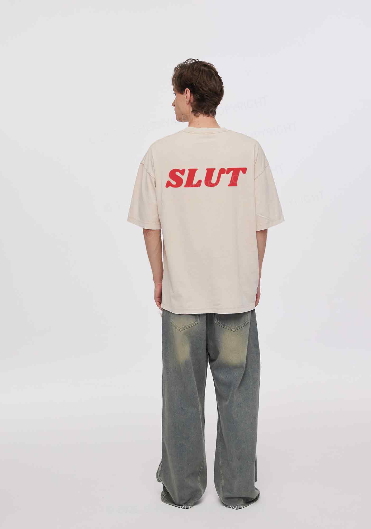 Gay Slxt Two Sides Pride Y2K Shirts Washed Tee Cherrykitten - Image 3