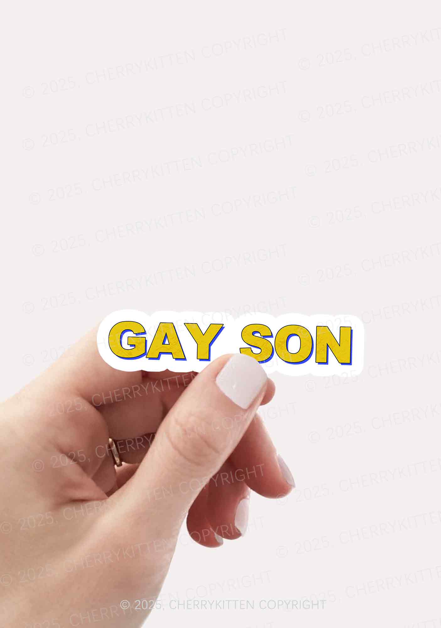 Gay Son Pride 1Pc Y2K Sticker Cherrykitten - Image 2