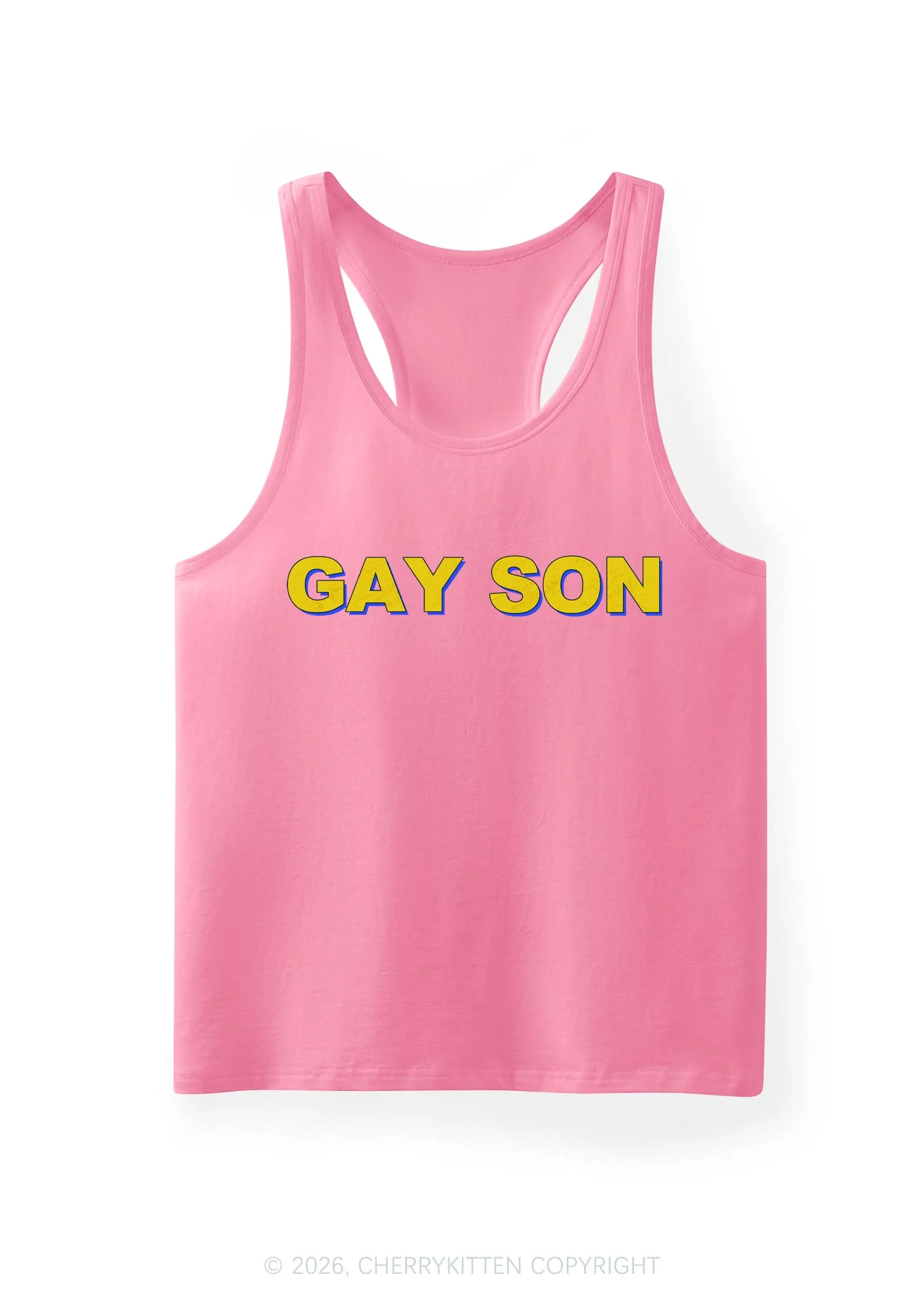 Gay Son Pride Y2K Men Racerback Tank Top Cherrykitten - Image 8