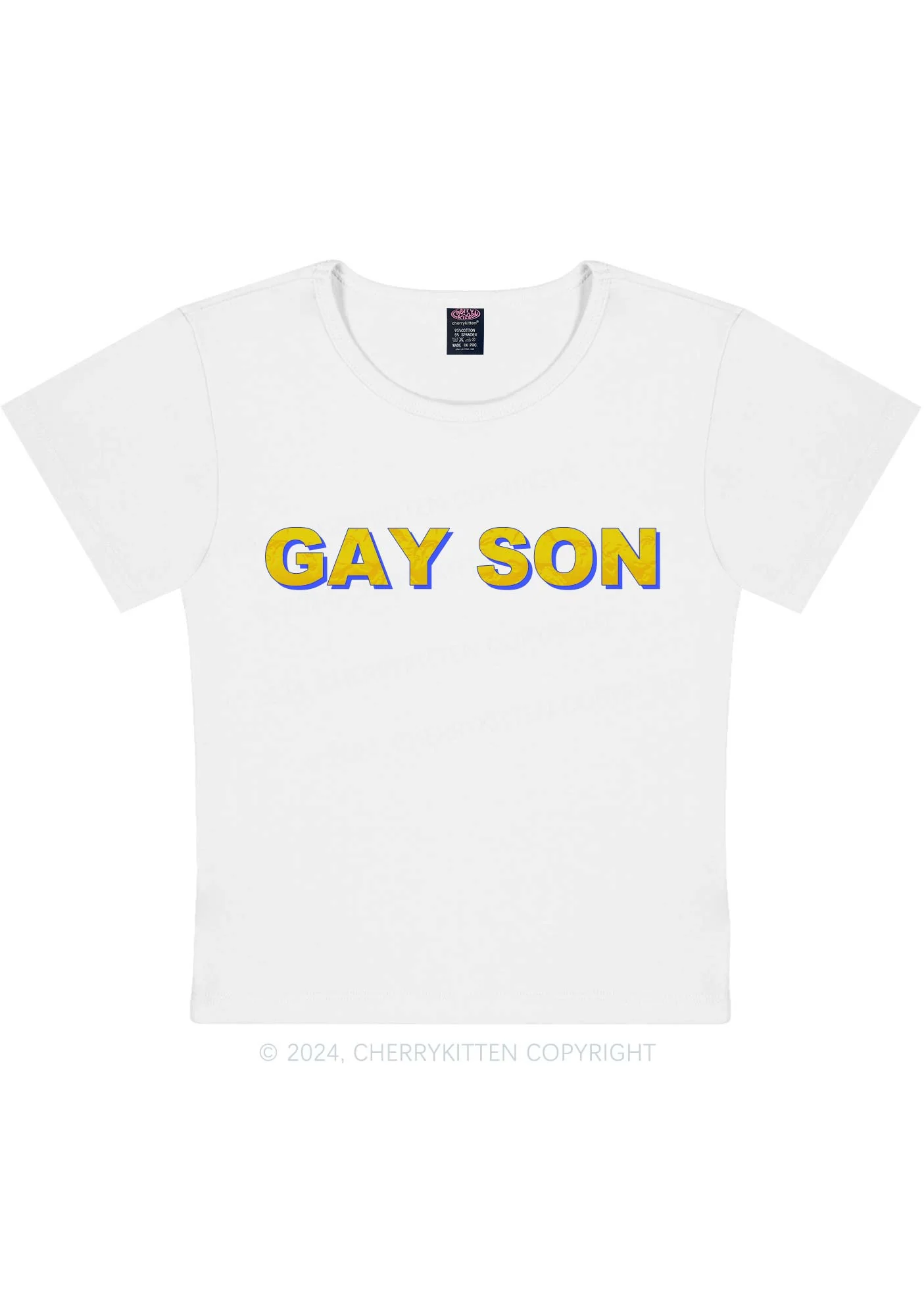 Gay Son Y2K Baby Tee Cherrykitten - Image 5