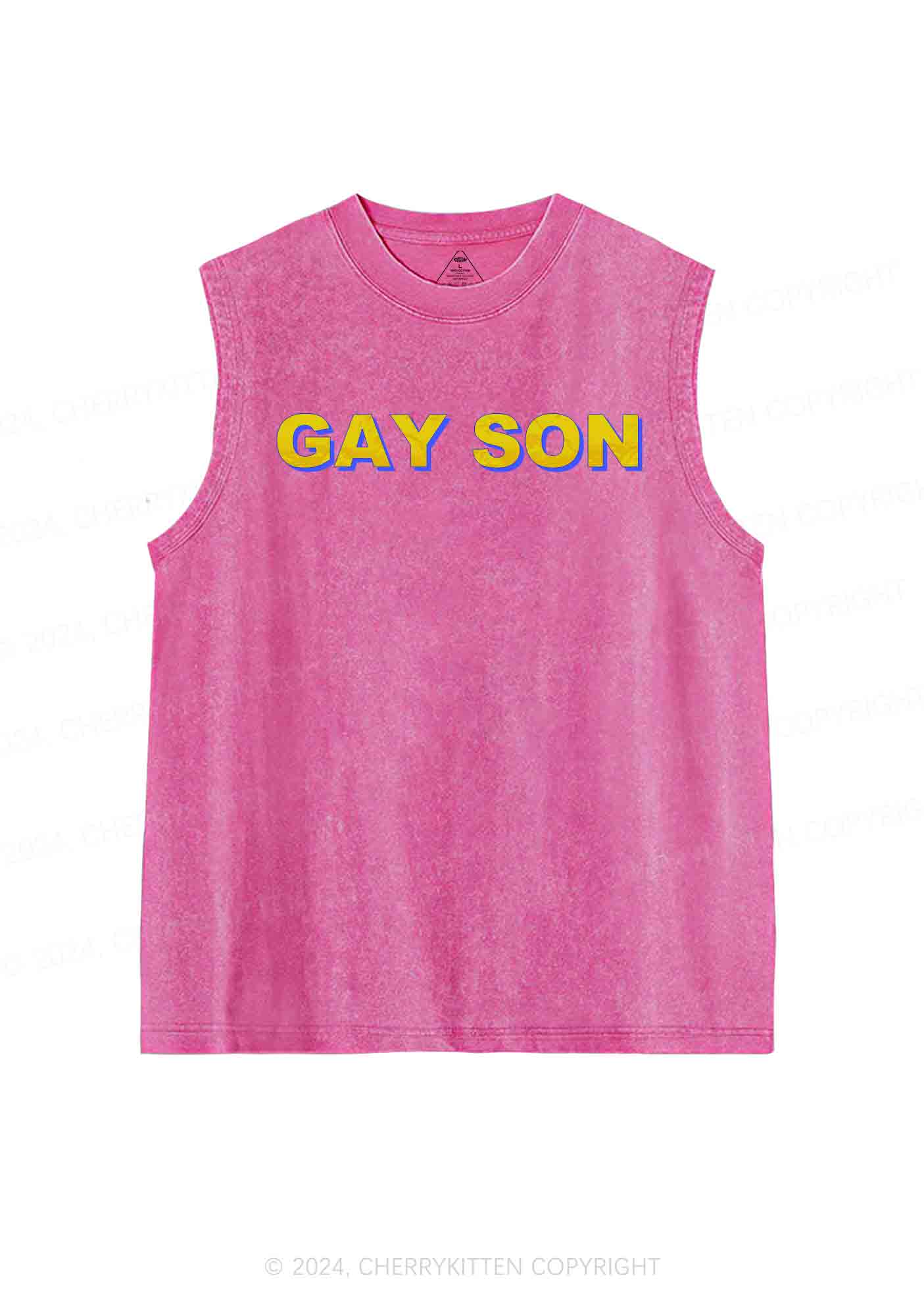 Gay Son Y2K Washed Tank Cherrykitten - Image 3