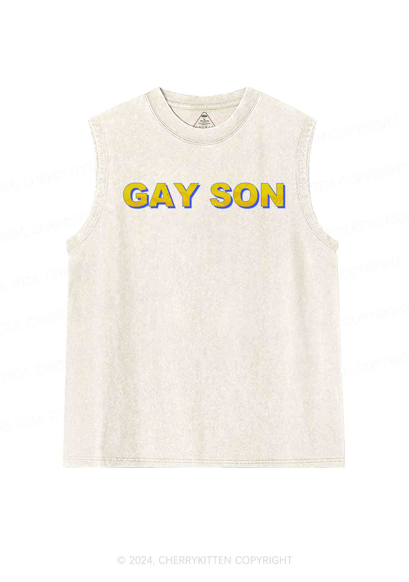 Gay Son Y2K Washed Tank Cherrykitten - Image 4