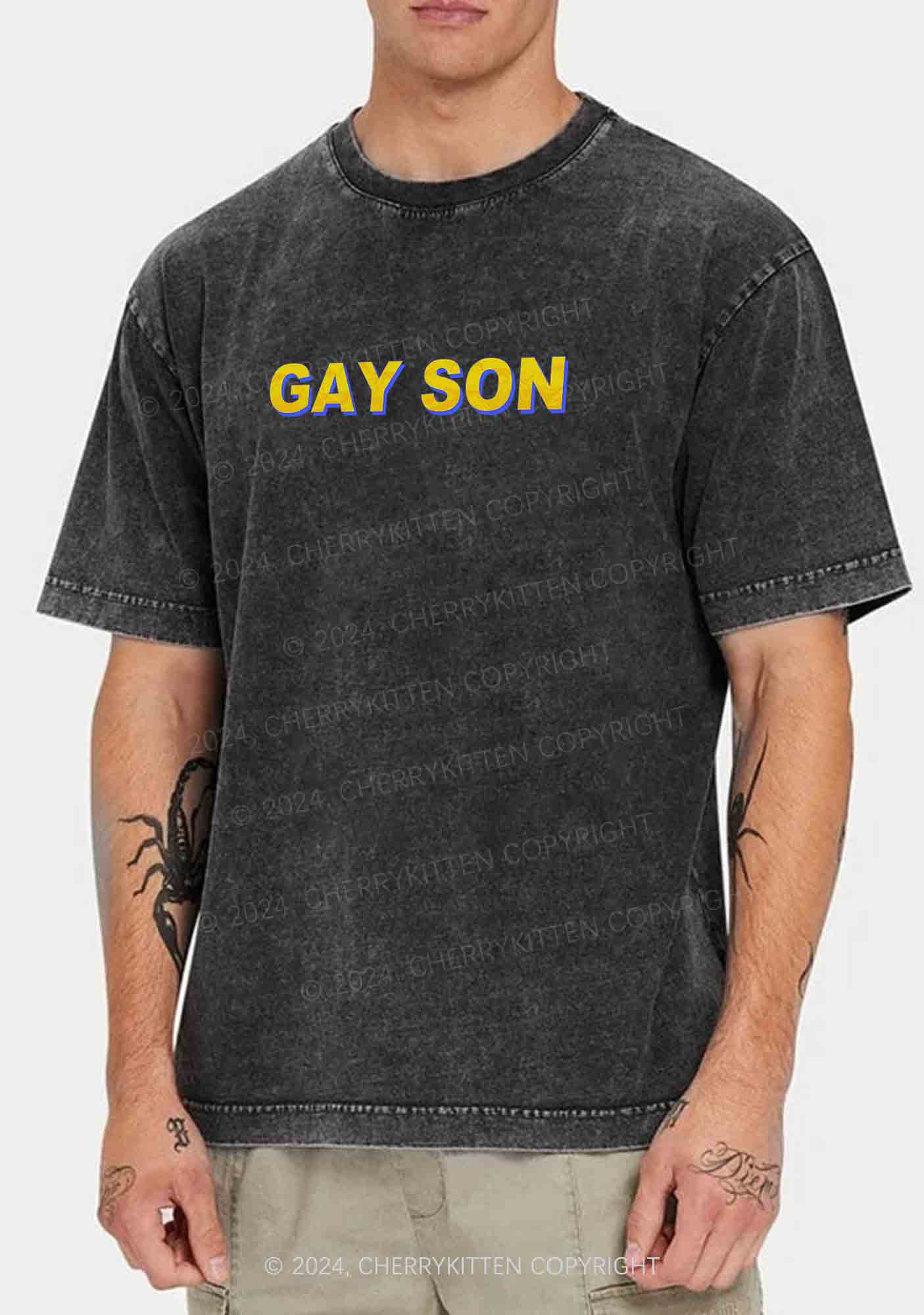 Gay Son Y2K Washed Tee Cherrykitten - Image 2