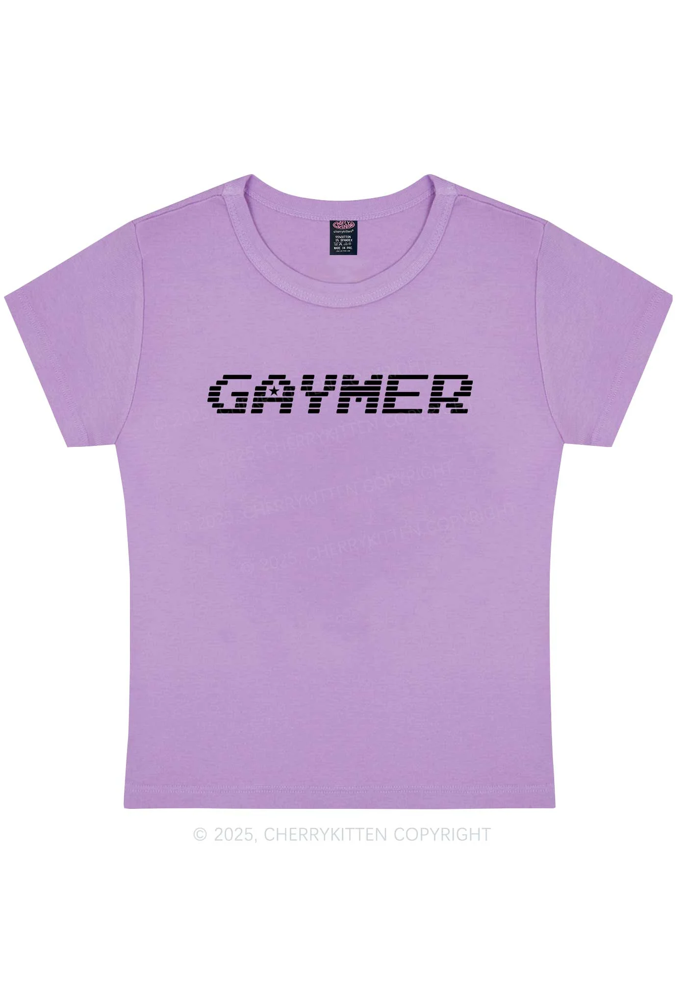 Gaymer Pride Y2K Baby Tee Cherrykitten - Image 7