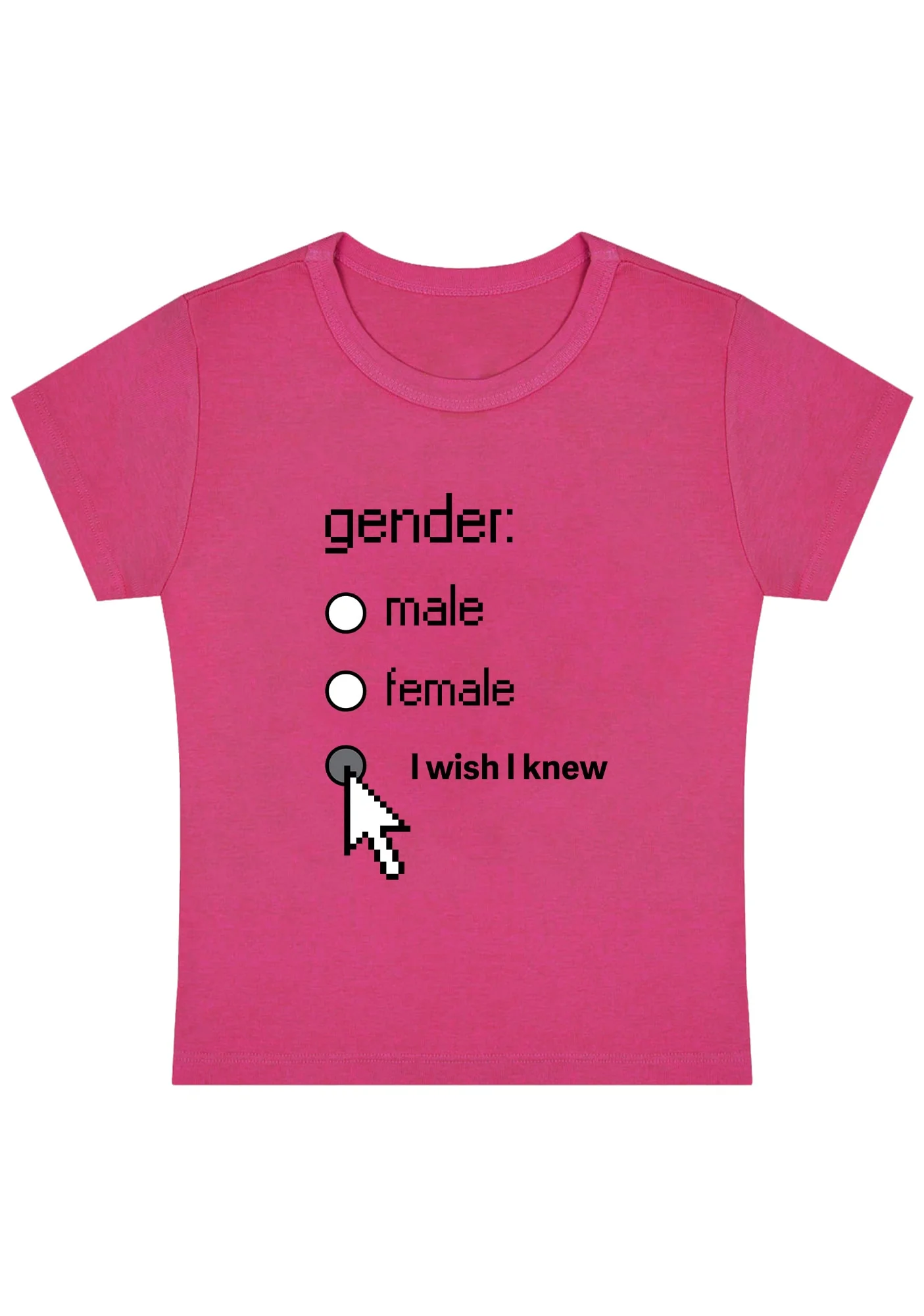 Gender Male Female I Wish I Knew Y2K Baby Tee - Image 4
