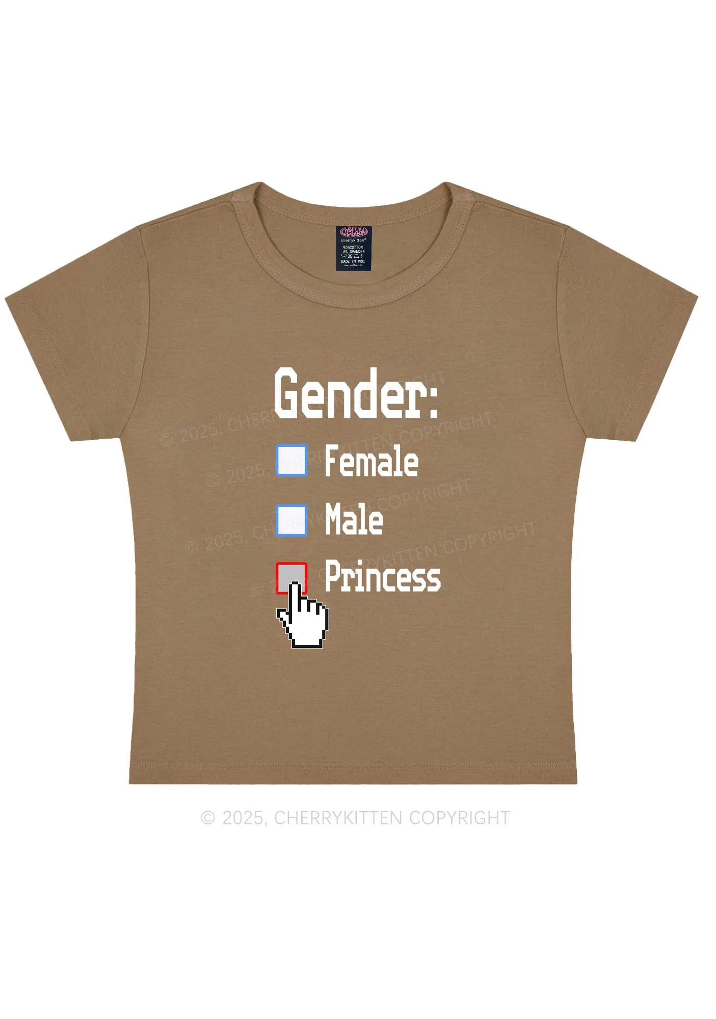 Gender Princess Pride Y2K Baby Tee Cherrykitten - Image 10