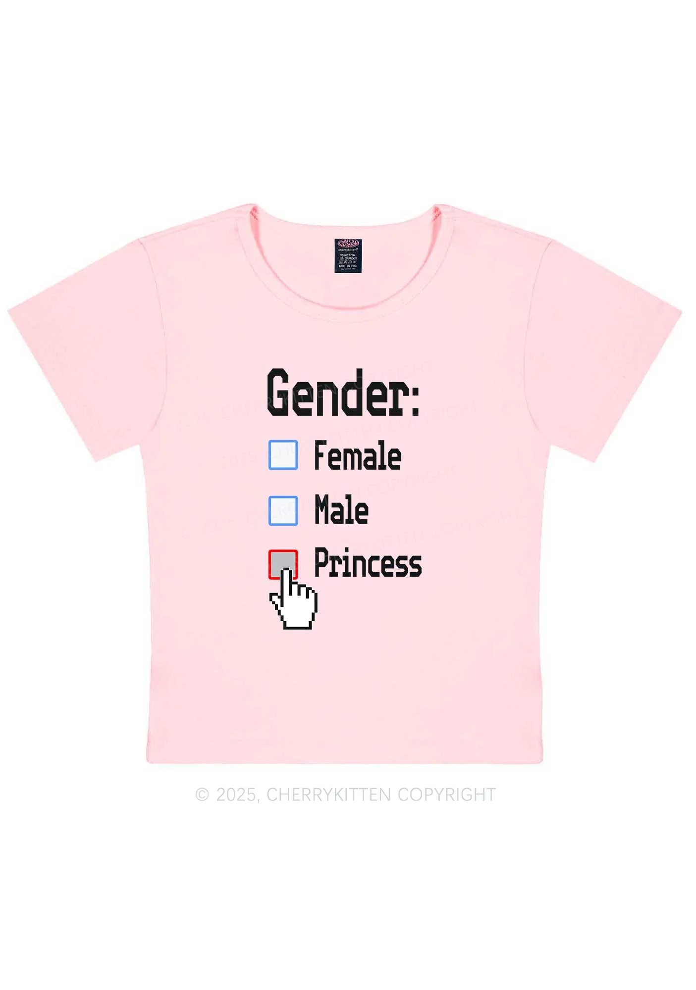 Gender Princess Pride Y2K Baby Tee Cherrykitten - Image 12