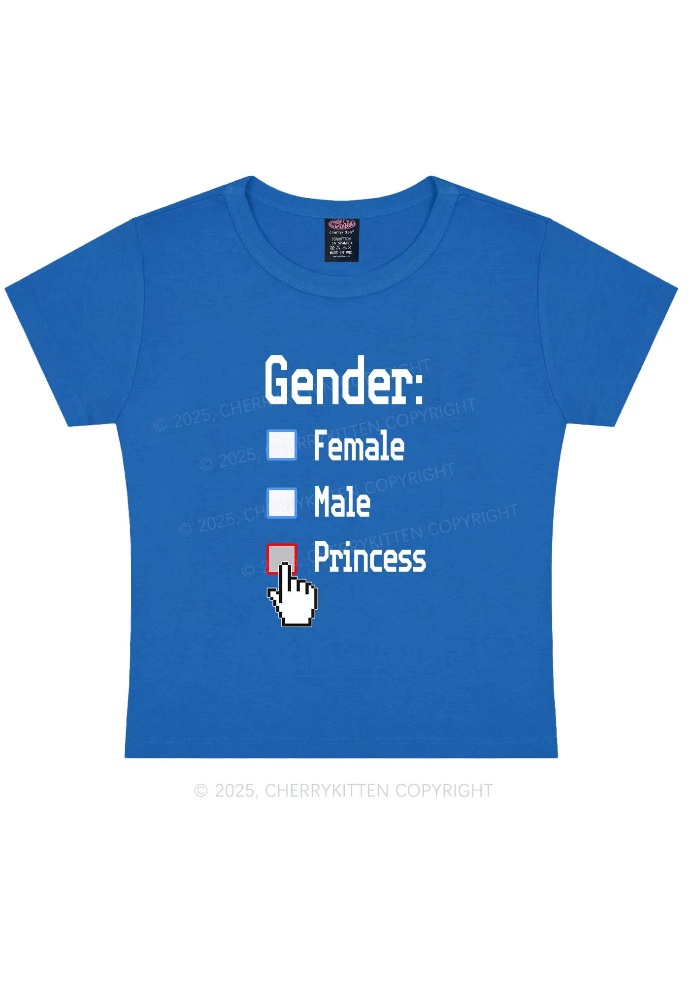 Gender Princess Pride Y2K Baby Tee Cherrykitten - Image 9