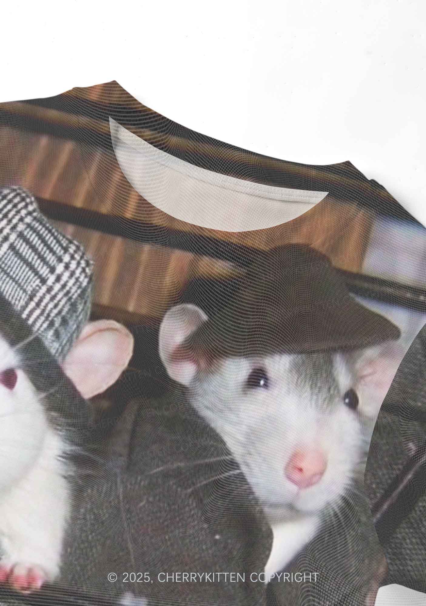 Gentlemen Rats Y2K Mesh Crop Top Cherrykitten - Image 3